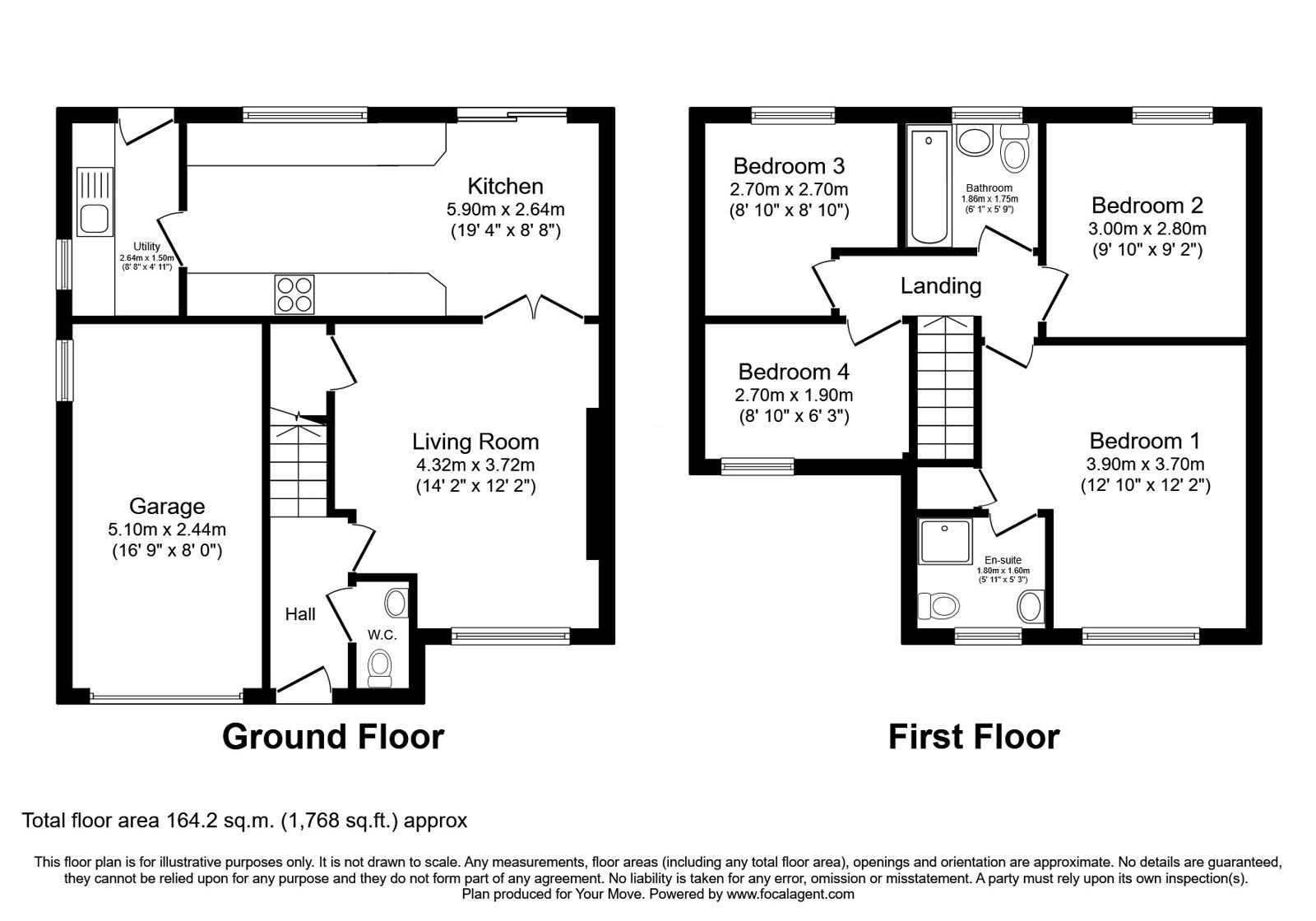Floorplan of 4 bedroom Detached House for sale, Standingstone Heights, Wigton, Cumbria, CA7