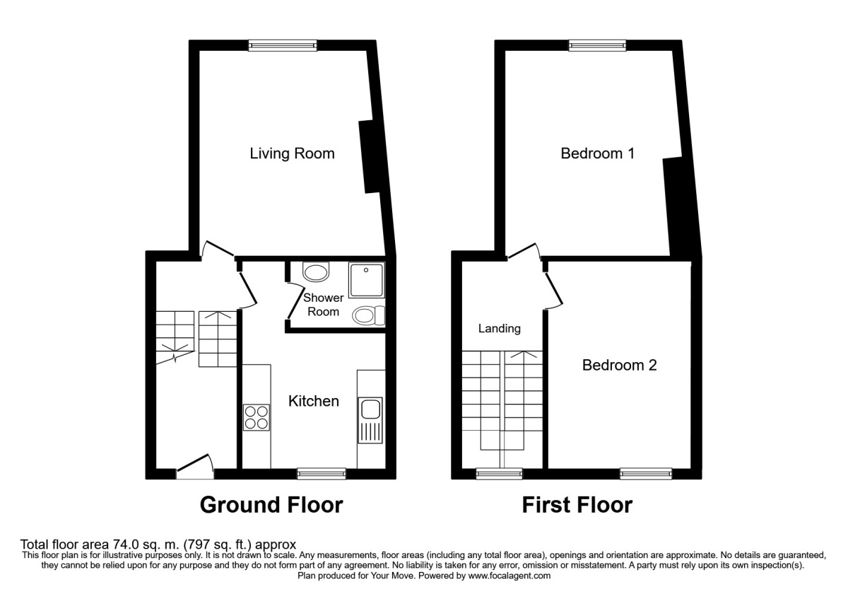 Floorplan of 2 bedroom Flat to rent, High Street, Wigton, Cumbria, CA7
