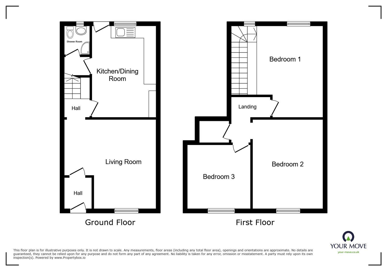 Floorplan of 3 bedroom Mid Terrace House for sale, Ireby, Wigton, Cumbria, CA7