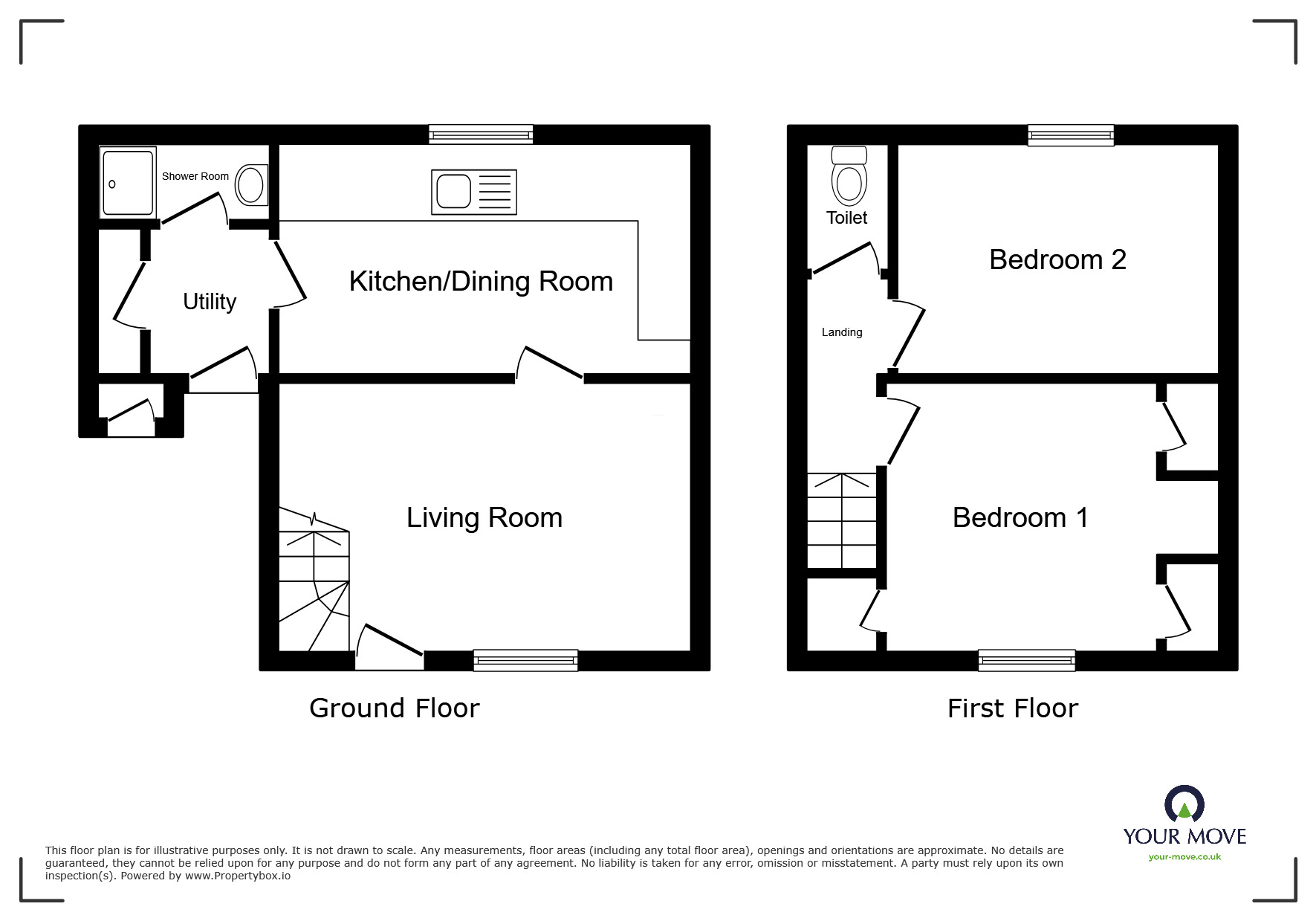 Floorplan of 2 bedroom Mid Terrace House for sale, George Street, Wigton, Cumbria, CA7