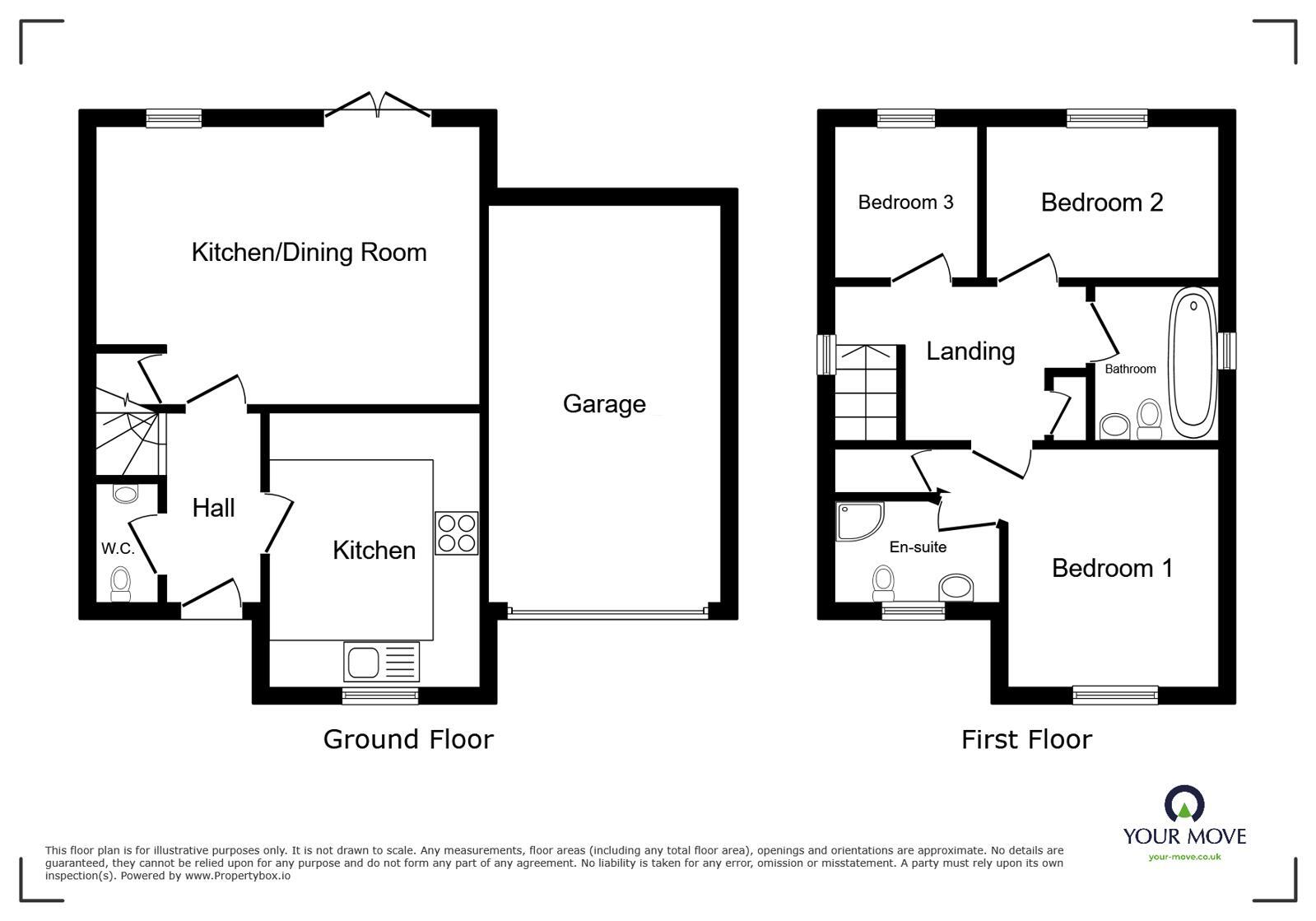 Floorplan of 3 bedroom Detached House for sale, St. Cuthberts Close, Burnfoot, Cumbria, CA7
