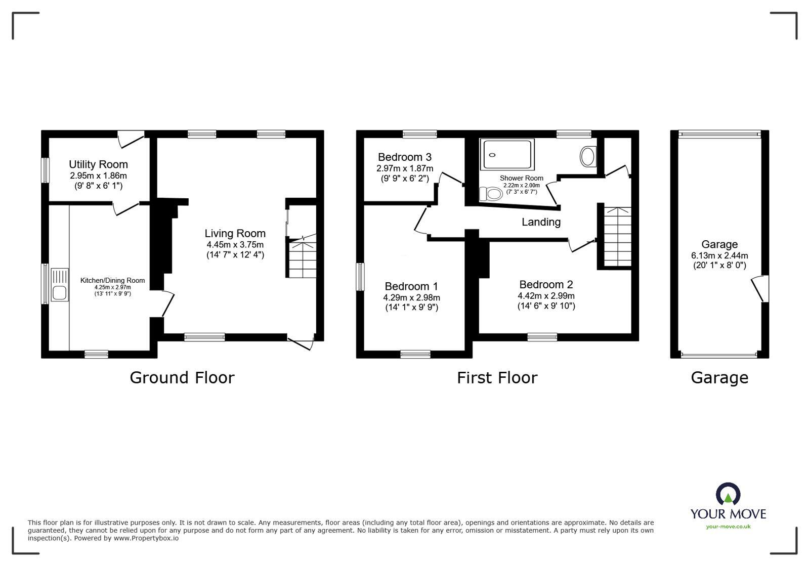 Floorplan of 3 bedroom Semi Detached House for sale, Kirkland Road, Wigton, CA7