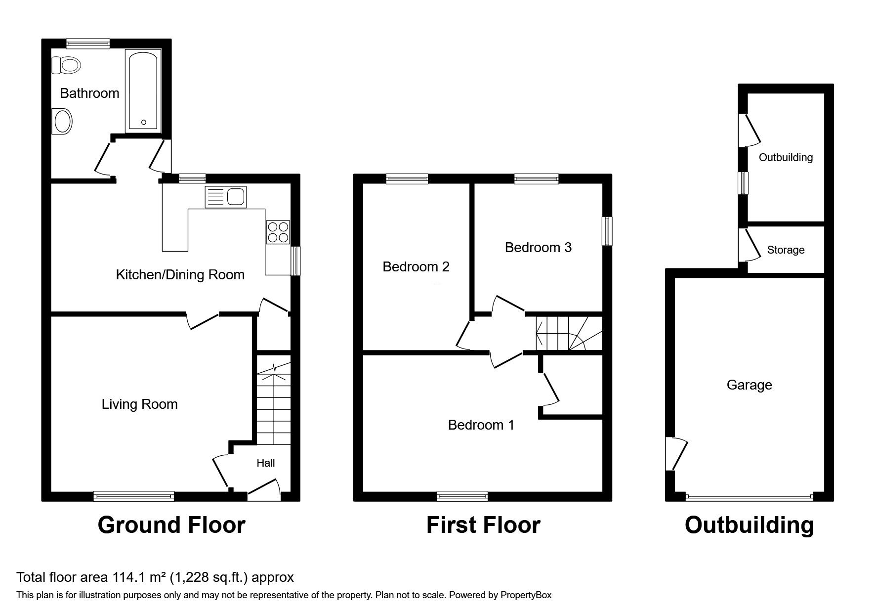 Floorplan of 3 bedroom Semi Detached House for sale, Brindlefield, Wigton, CA7