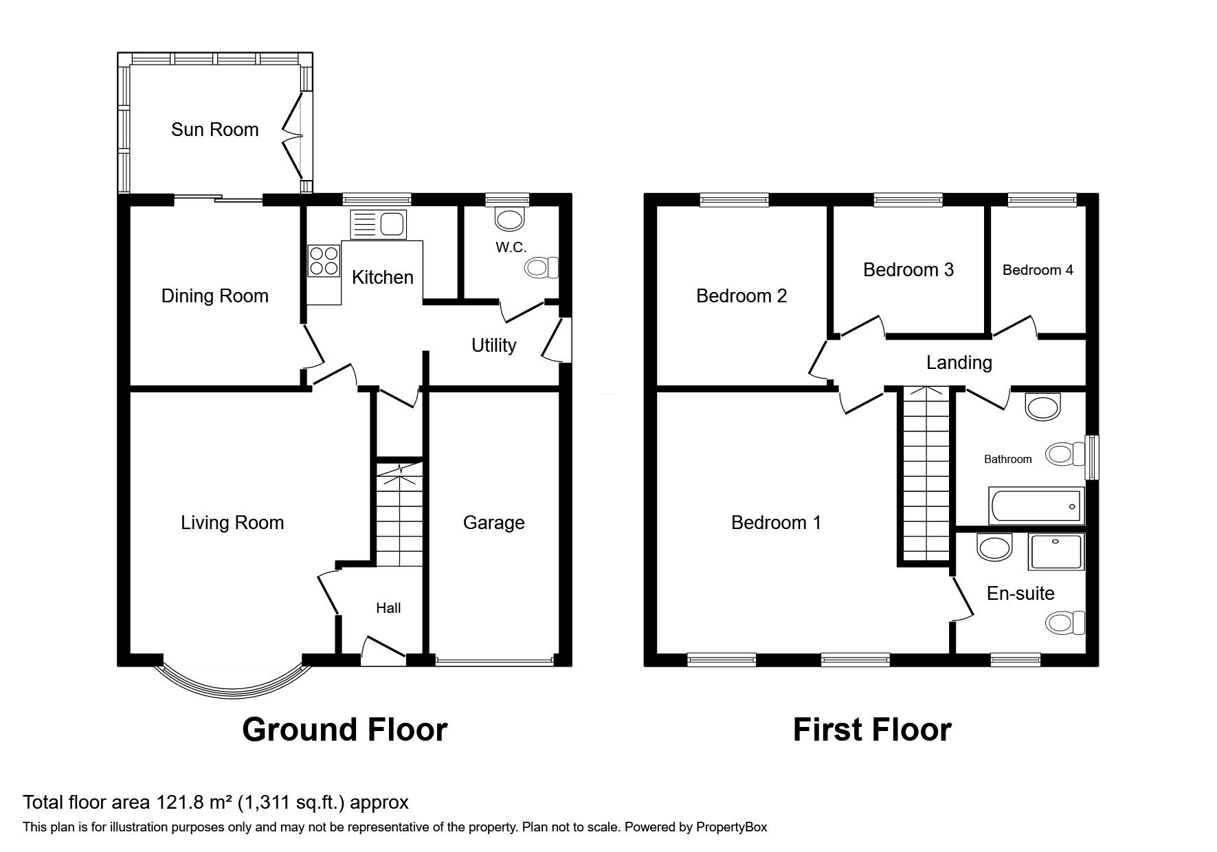 Floorplan of 4 bedroom Detached House for sale, The Paddocks, Thursby, Carlisle, CA5
