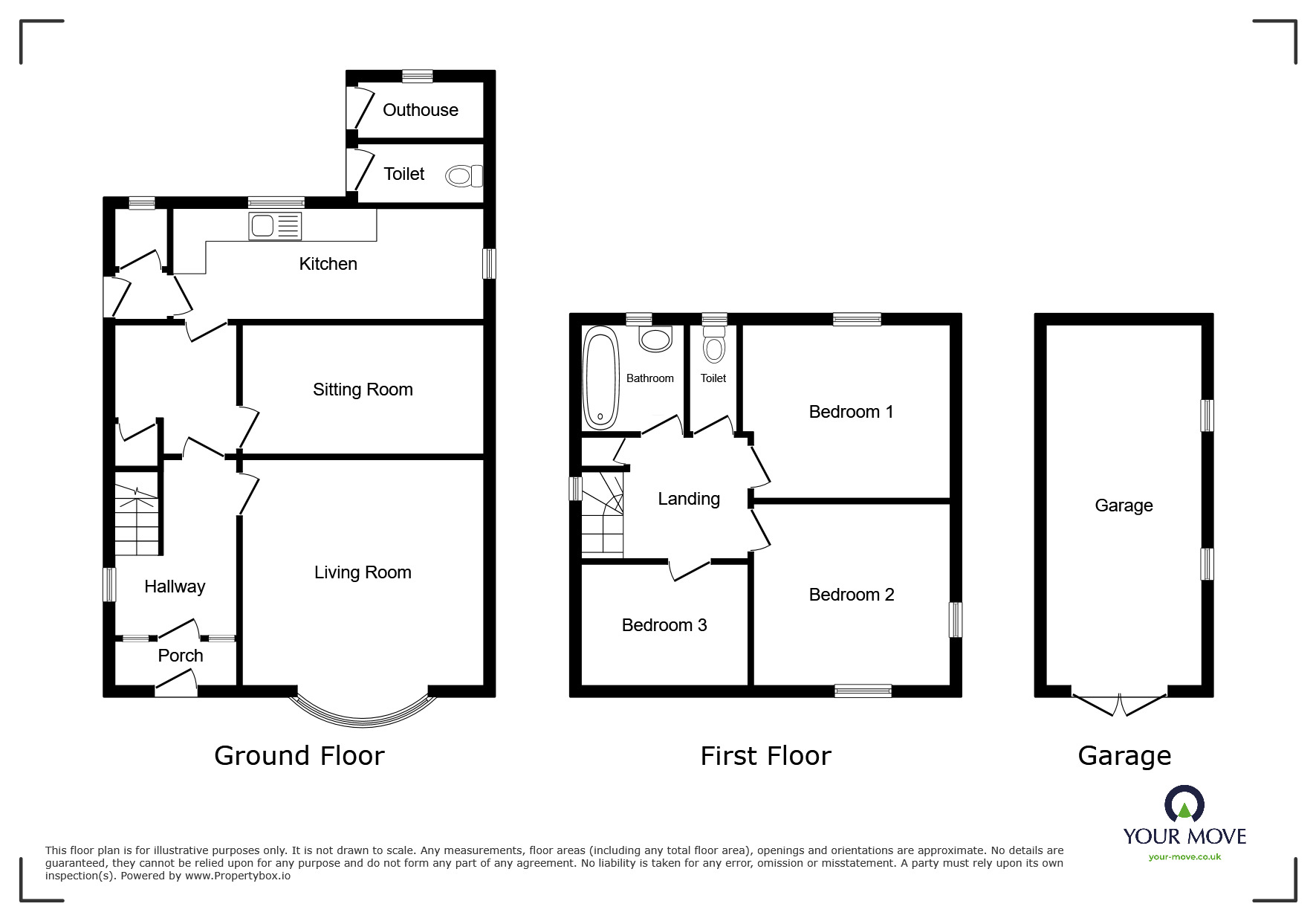Floorplan of 3 bedroom Detached House for sale, West Road, Wigton, CA7