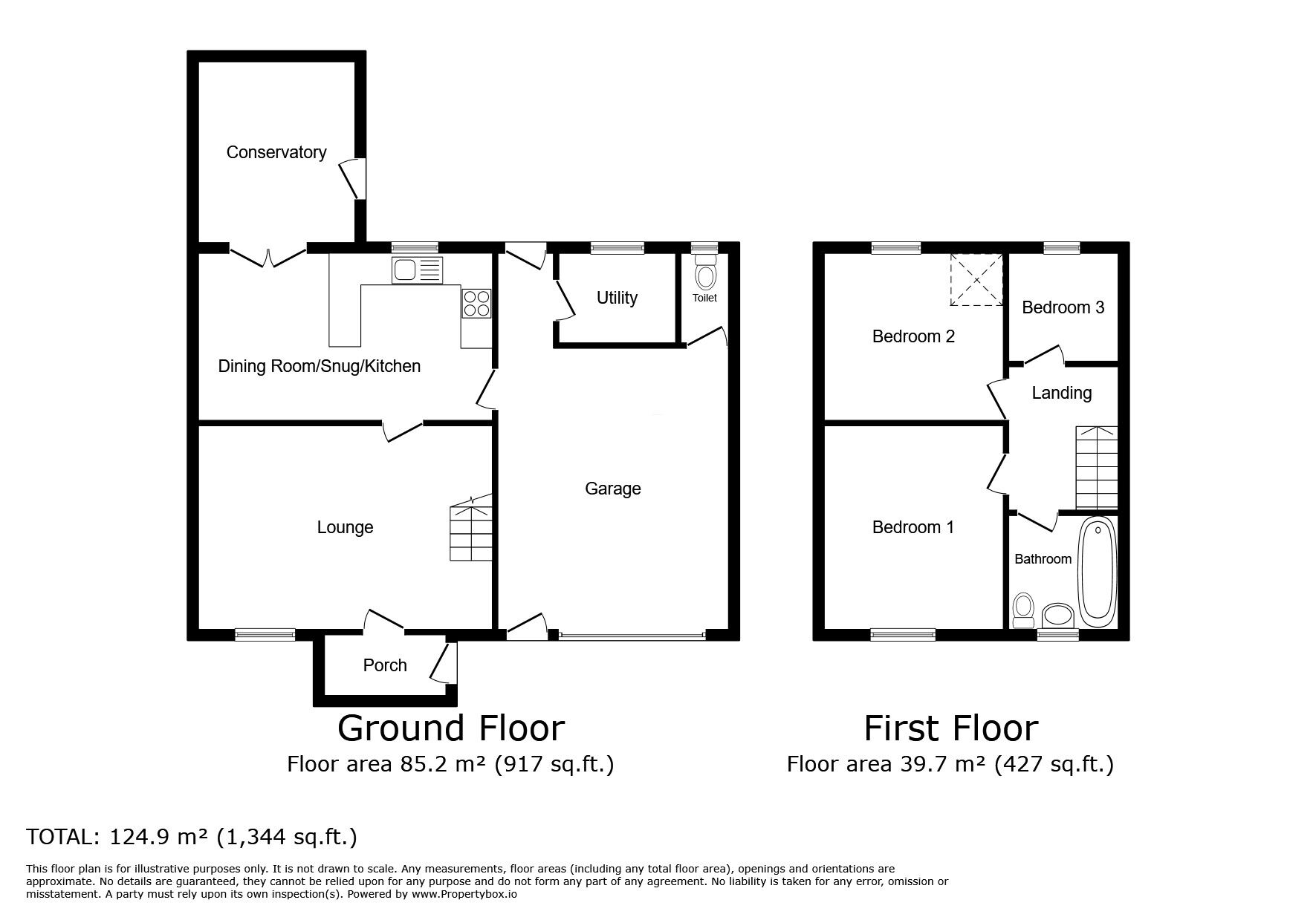 Floorplan of 3 bedroom Semi Detached House for sale, Deer Park, Wigton, Cumbria, CA7