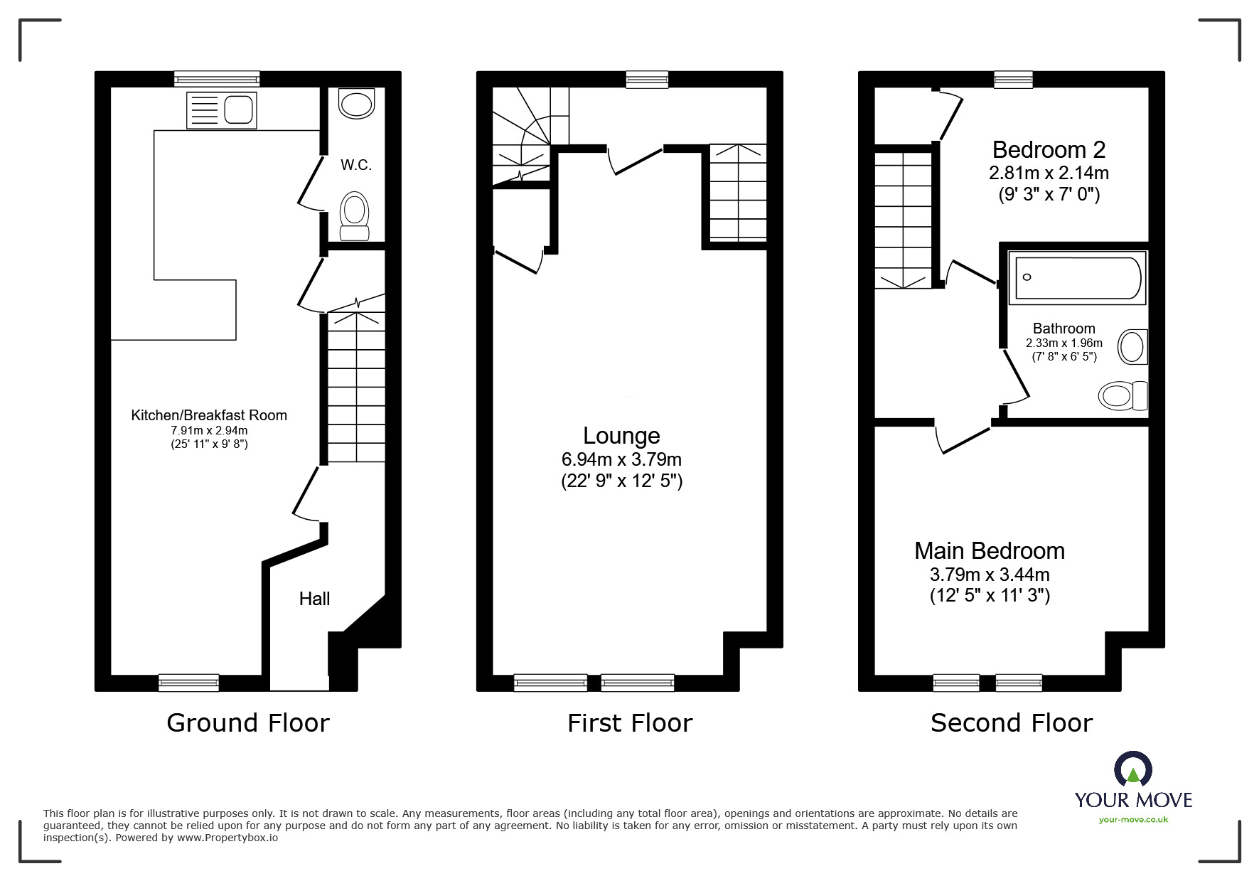 Floorplan of 2 bedroom  House to rent, Water Street, Wigton, Cumbria, CA7