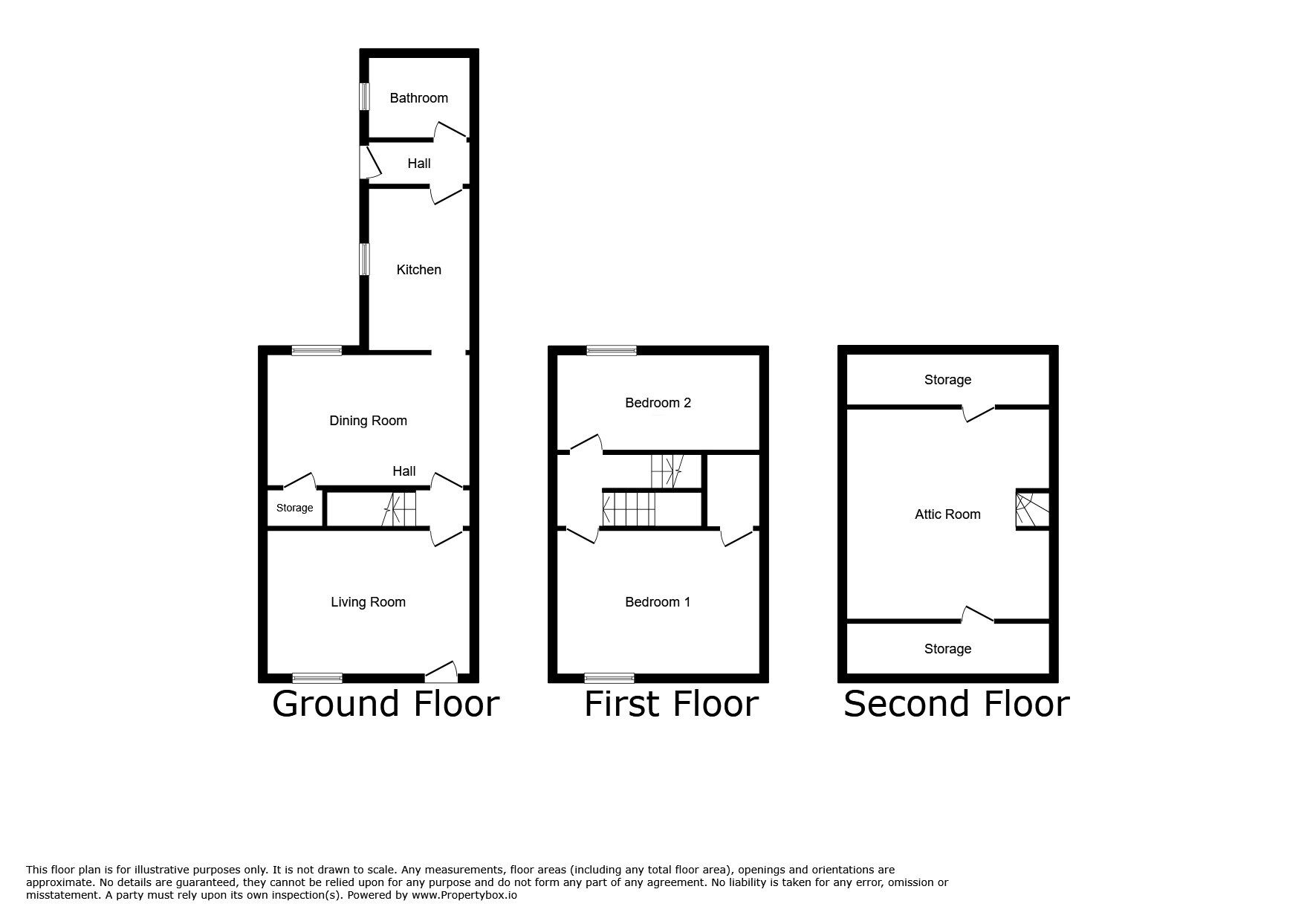 Floorplan of 2 bedroom Mid Terrace House for sale, West Street, Fletchertown, Cumbria, CA7