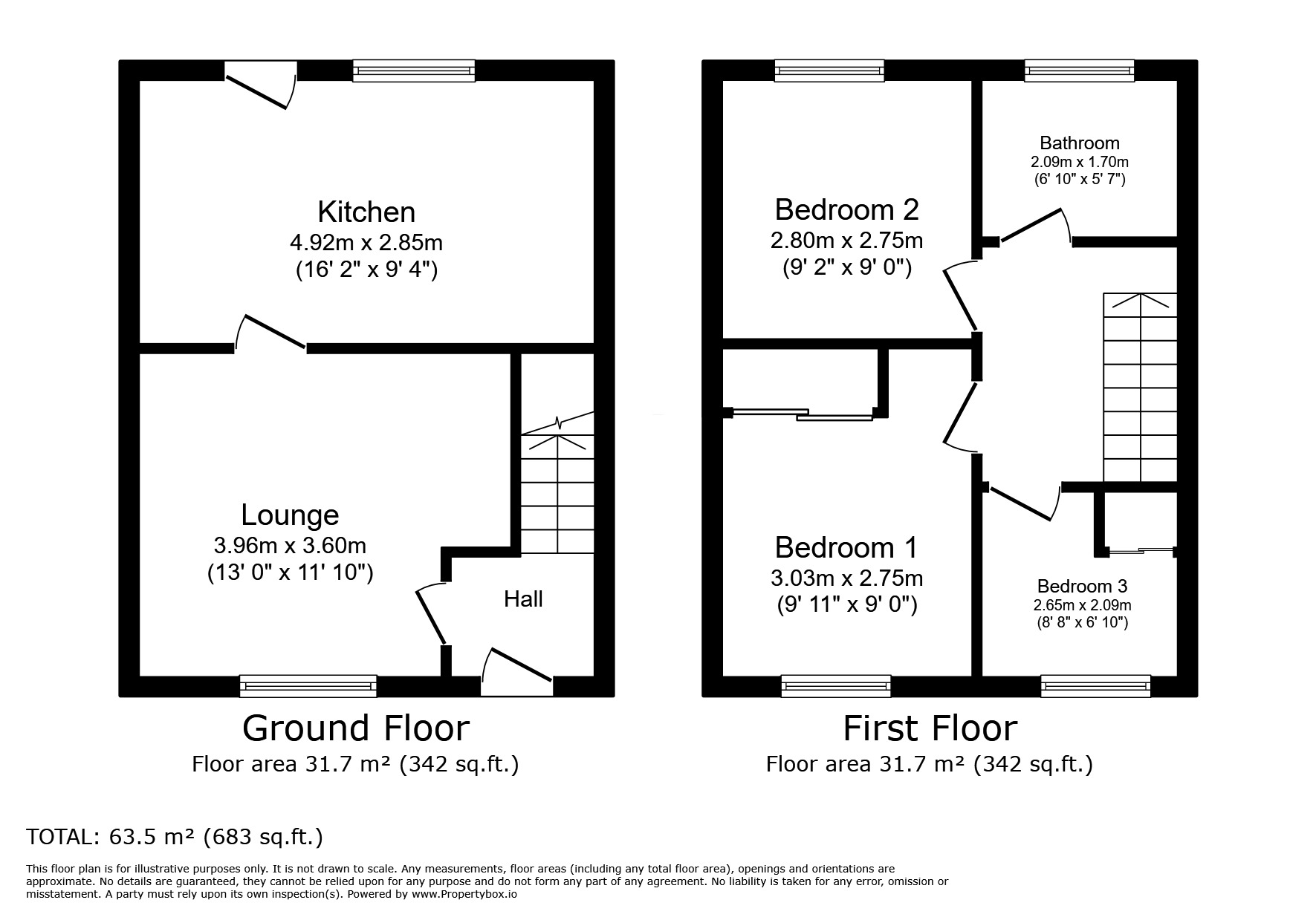 Floorplan of 3 bedroom End Terrace House to rent, Redmayne Court, Station Road, Cumbria, CA7