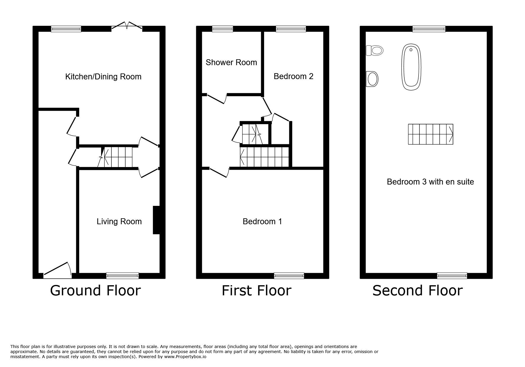 Floorplan of 3 bedroom End Terrace House for sale, South End, Wigton, Cumbria, CA7