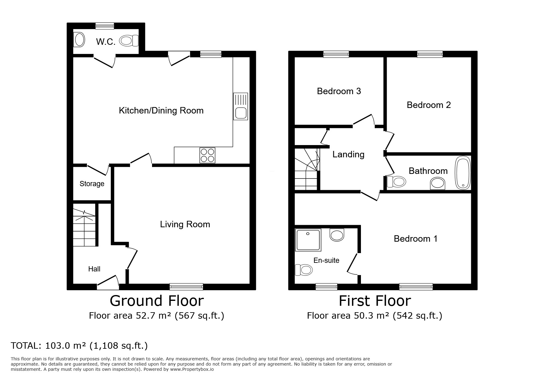 Floorplan of 3 bedroom Mid Terrace House to rent, Station Mews, Station Road, Wigton, CA7