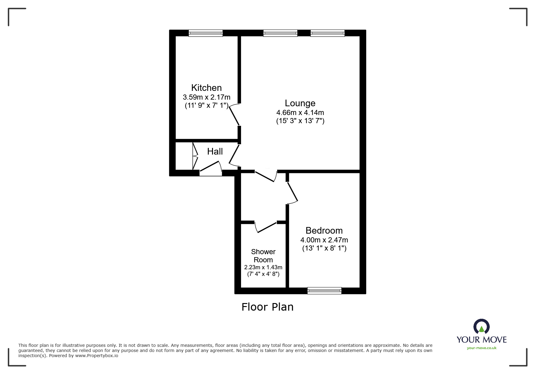 Floorplan of 1 bedroom  Flat to rent, King Street, Wigton, Cumbria, CA7