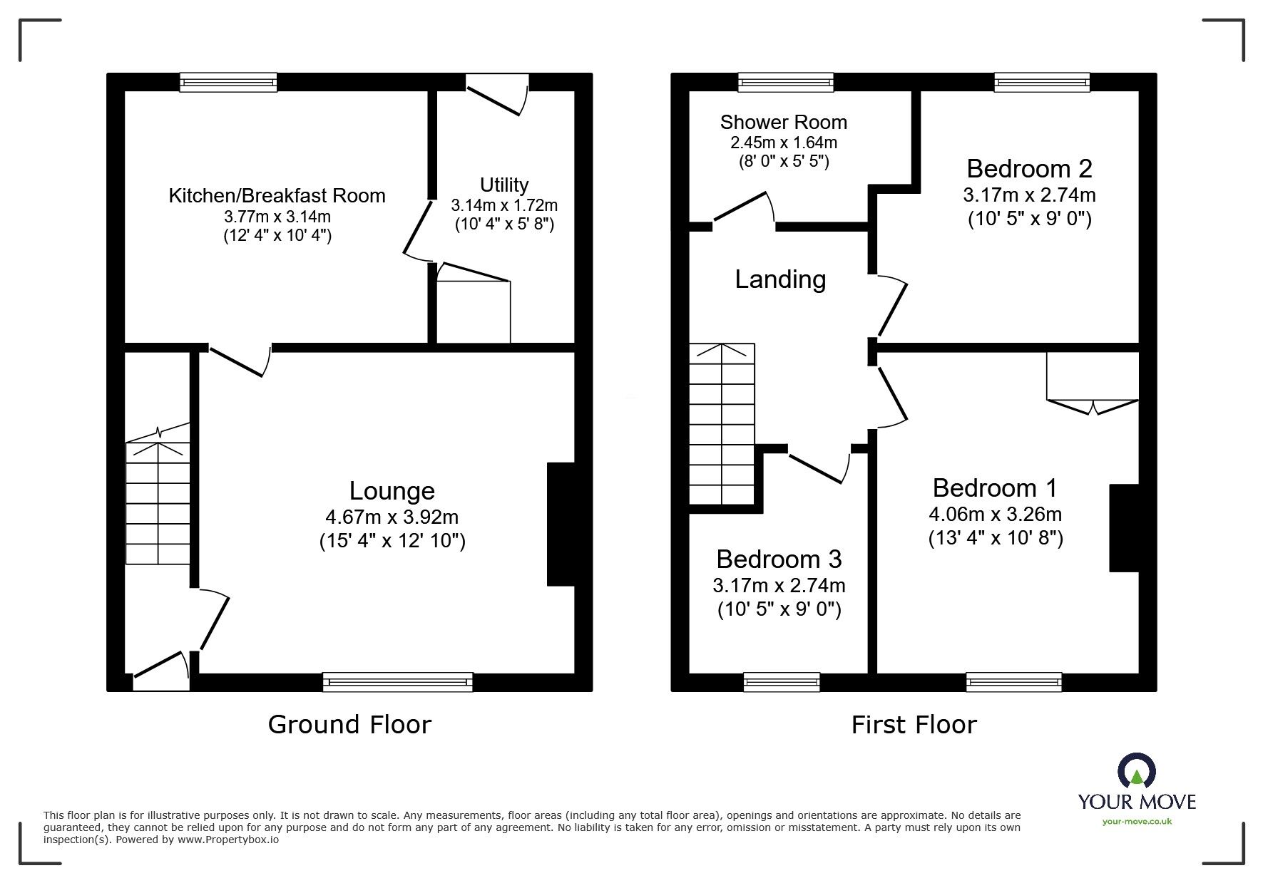 Floorplan of 3 bedroom End Terrace House to rent, Orchard Road, Wigton, Cumbria, CA7