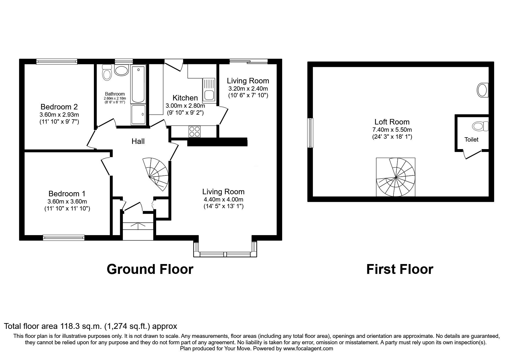 Floorplan of 2 bedroom Detached Bungalow for sale, Blitterlees, Silloth, Cumbria, CA7
