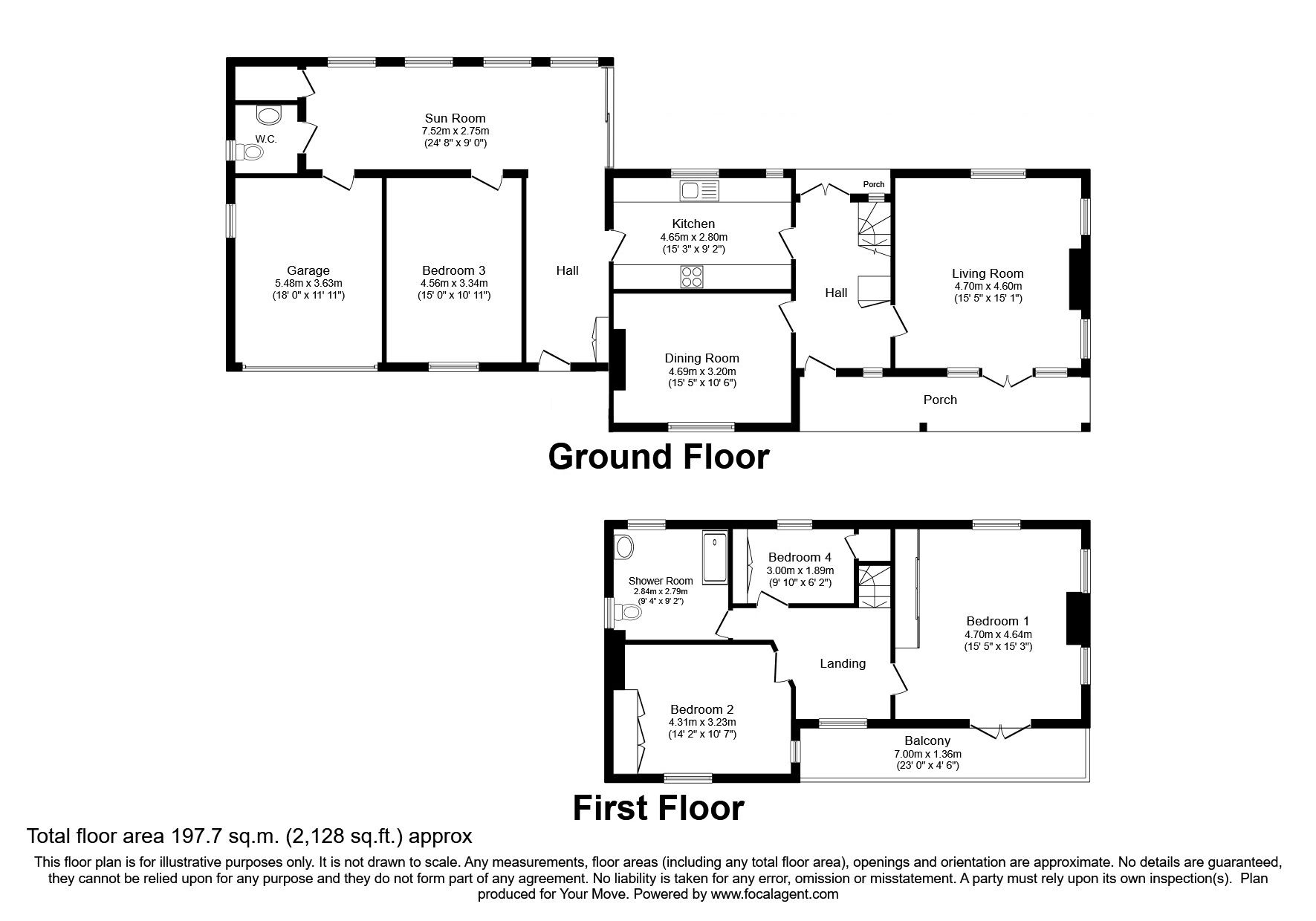 Floorplan of 4 bedroom Detached House for sale, Skinburness Road, Skinburness, Cumbria, CA7