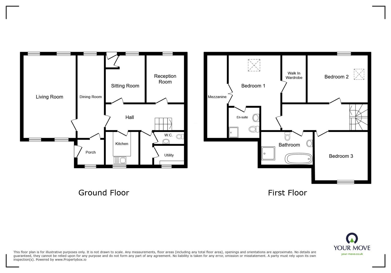 Floorplan of 3 bedroom Detached House for sale, Kirkbride, Wigton, Cumbria, CA7