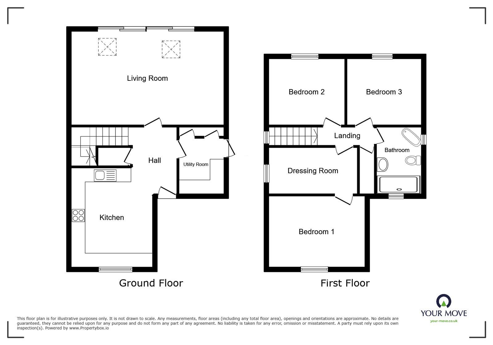 Floorplan of 3 bedroom Detached House for sale, Scholars Green, Wigton, Cumbria, CA7