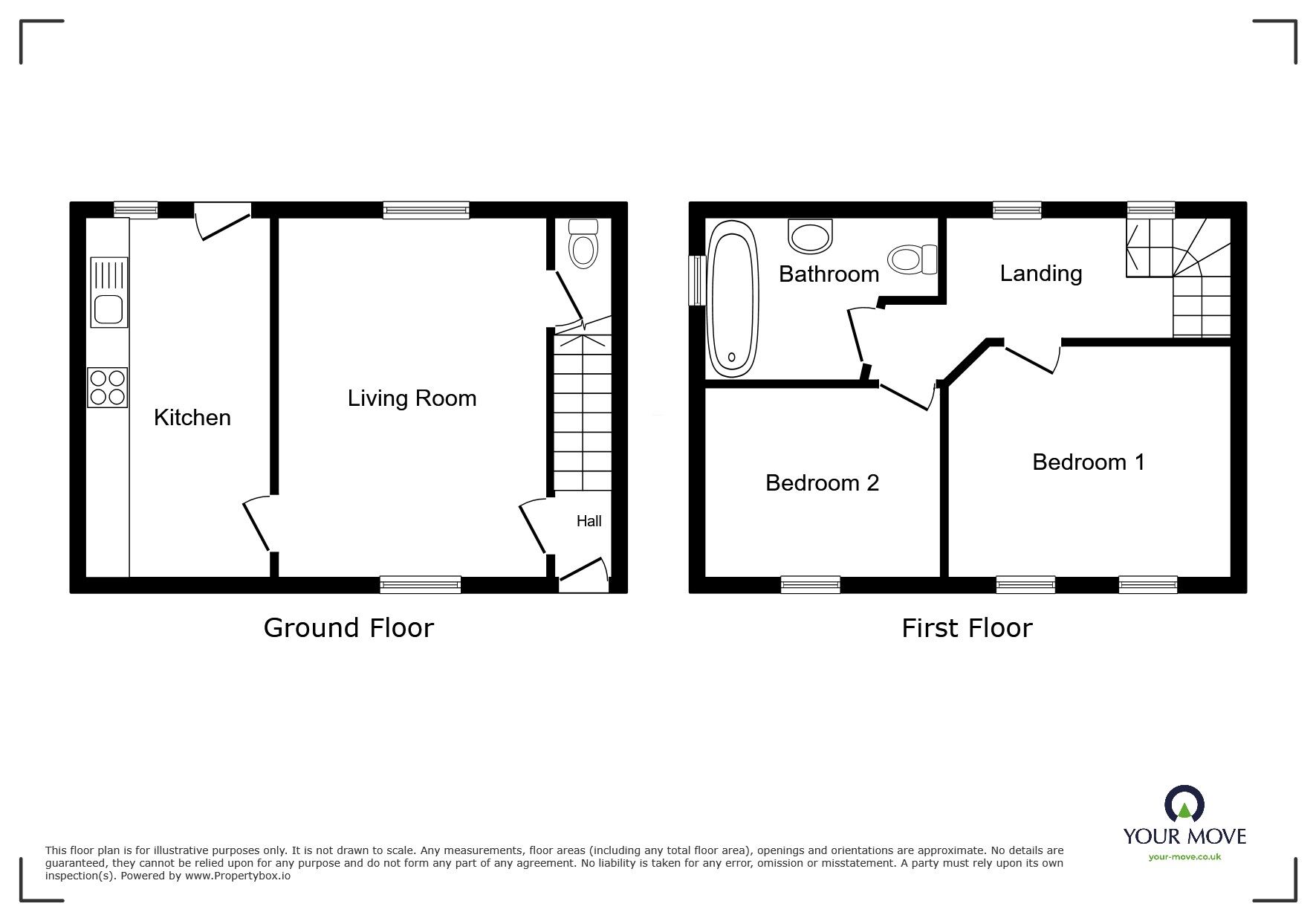Floorplan of 2 bedroom End Terrace House for sale, Wigton, Cumbria, CA7