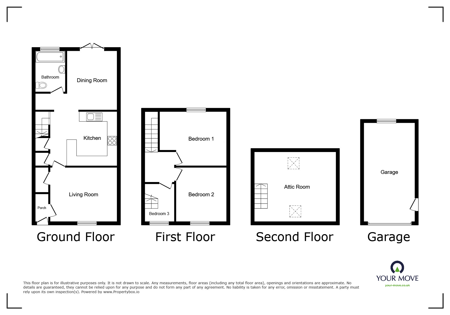 Floorplan of 3 bedroom Mid Terrace House for sale, Croft Terrace, Aspatria, Cumbria, CA7