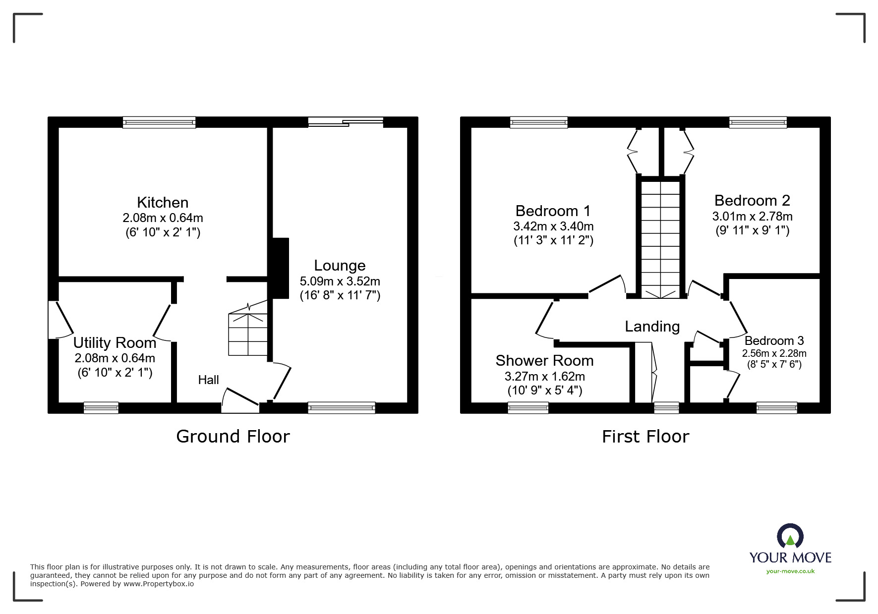 Floorplan of 3 bedroom End Terrace House to rent, Birch Hill Lane, Kirkbride, Cumbria, CA7