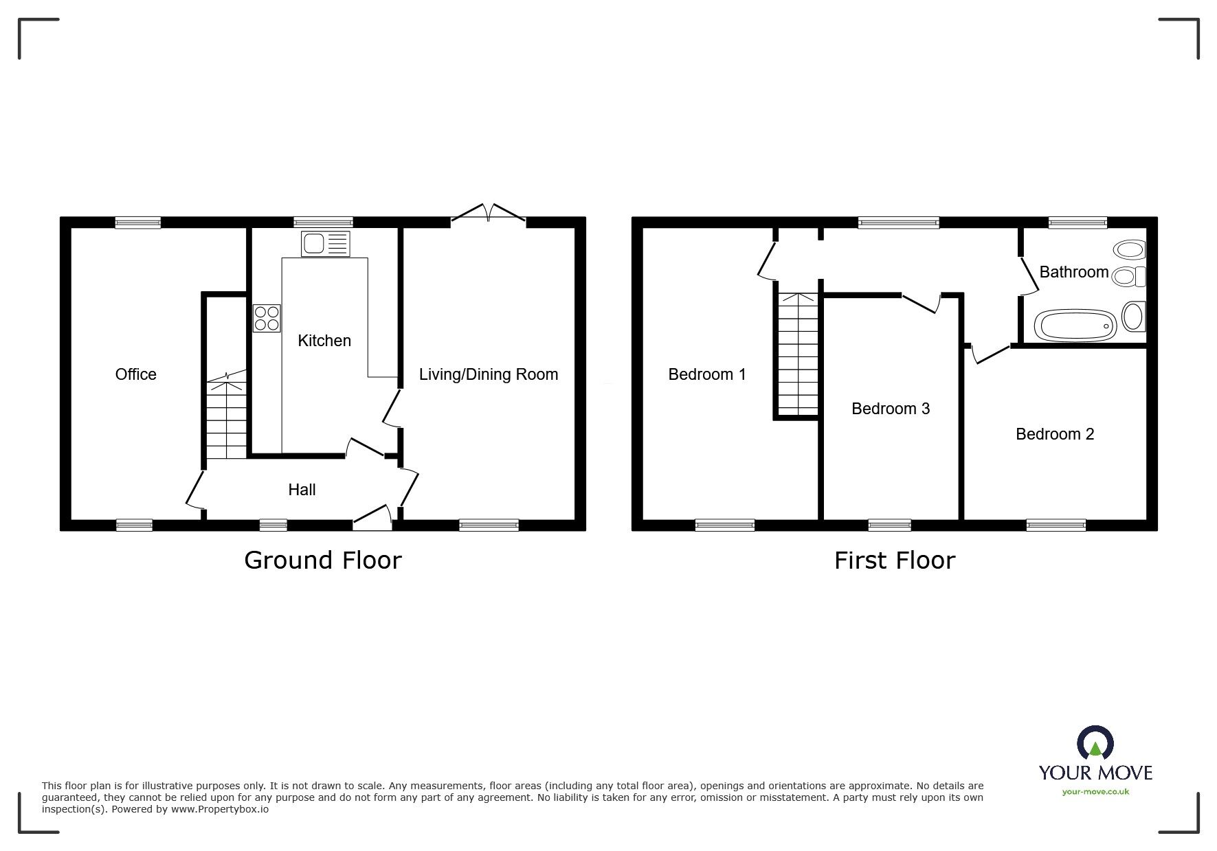 Floorplan of 3 bedroom End Terrace House for sale, Kirkbride, Wigton, Cumbria, CA7