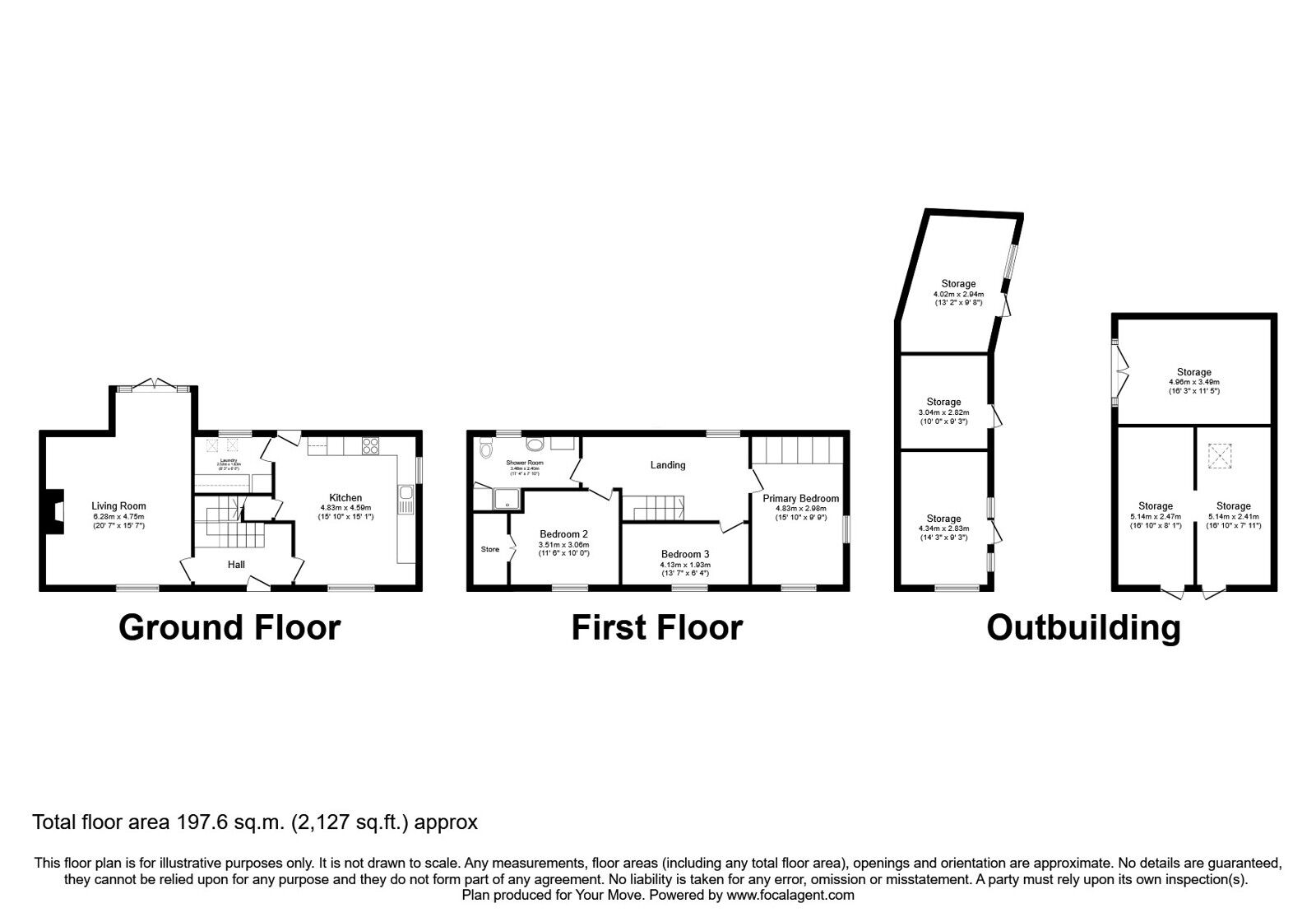 Floorplan of 3 bedroom Link Detached House for sale, Low Scales, Aspatria, Cumbria, CA7