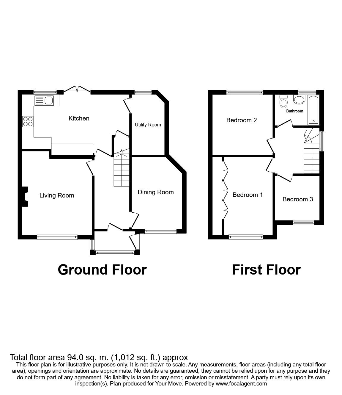 Floorplan of 3 bedroom Semi Detached House to rent, Howrigg Bank, Wigton, Cumbria, CA7