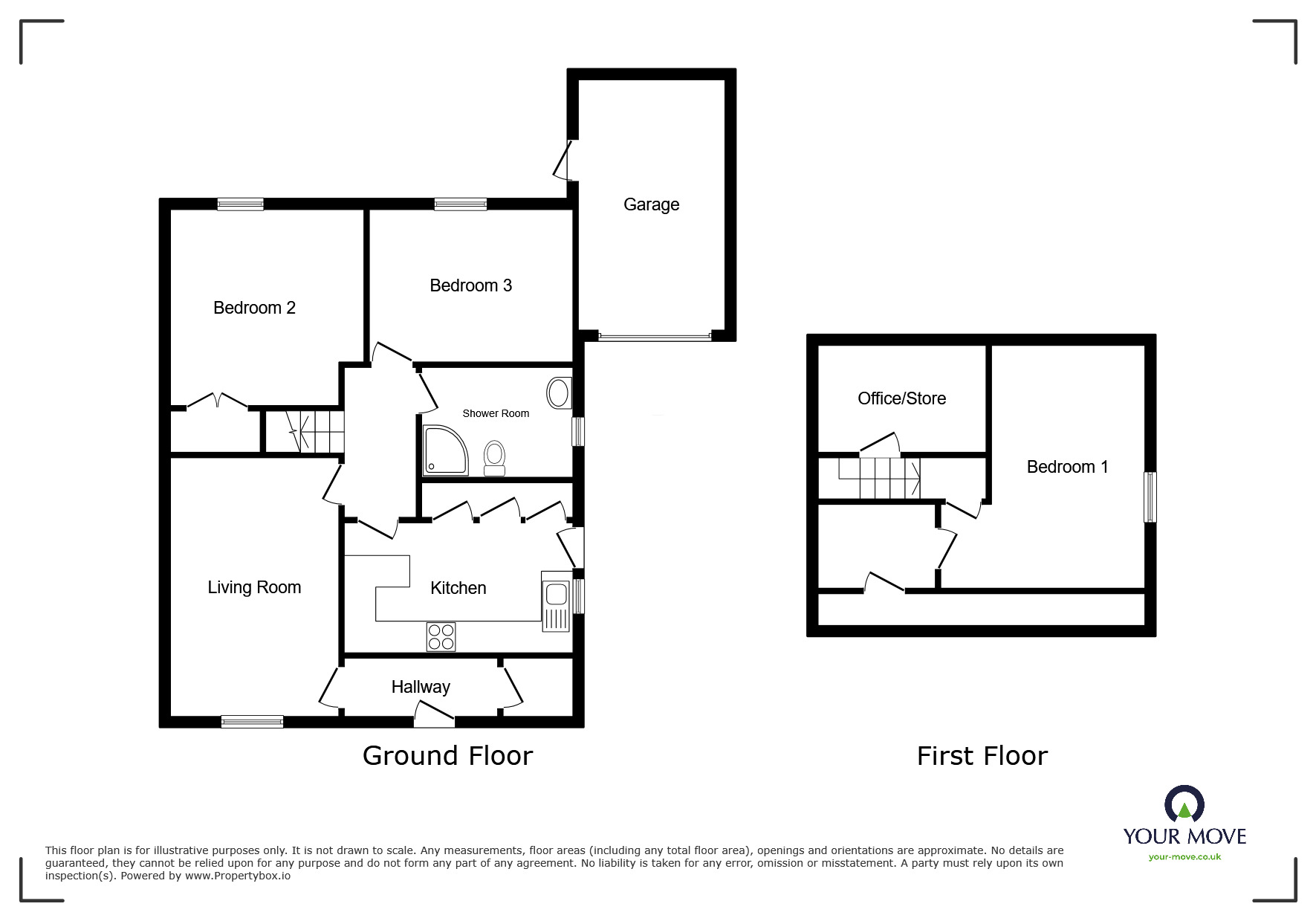Floorplan of 3 bedroom Semi Detached Bungalow for sale, Grange Gardens, Wigton, Cumbria, CA7