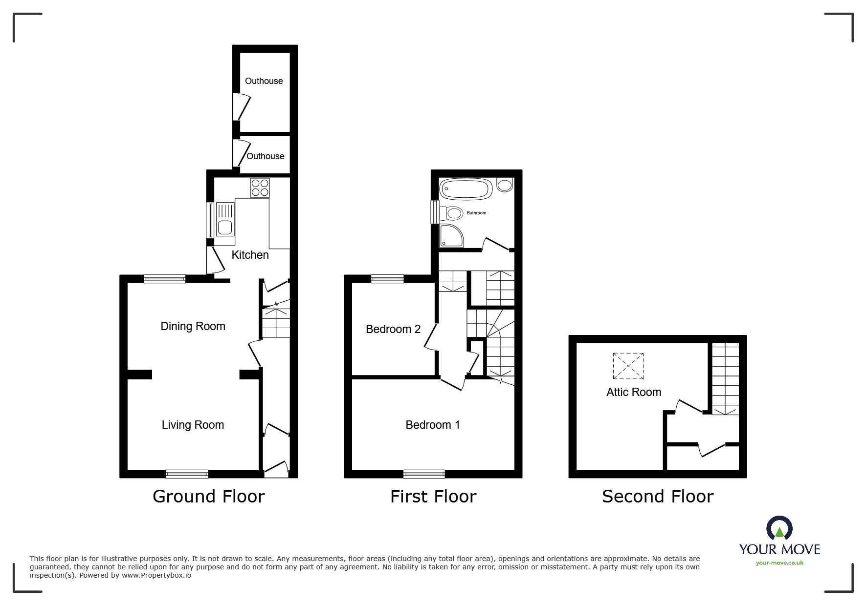 Floorplan of 2 bedroom Mid Terrace House for sale, Ludgate Terrace, Station Road, Cumbria, CA7