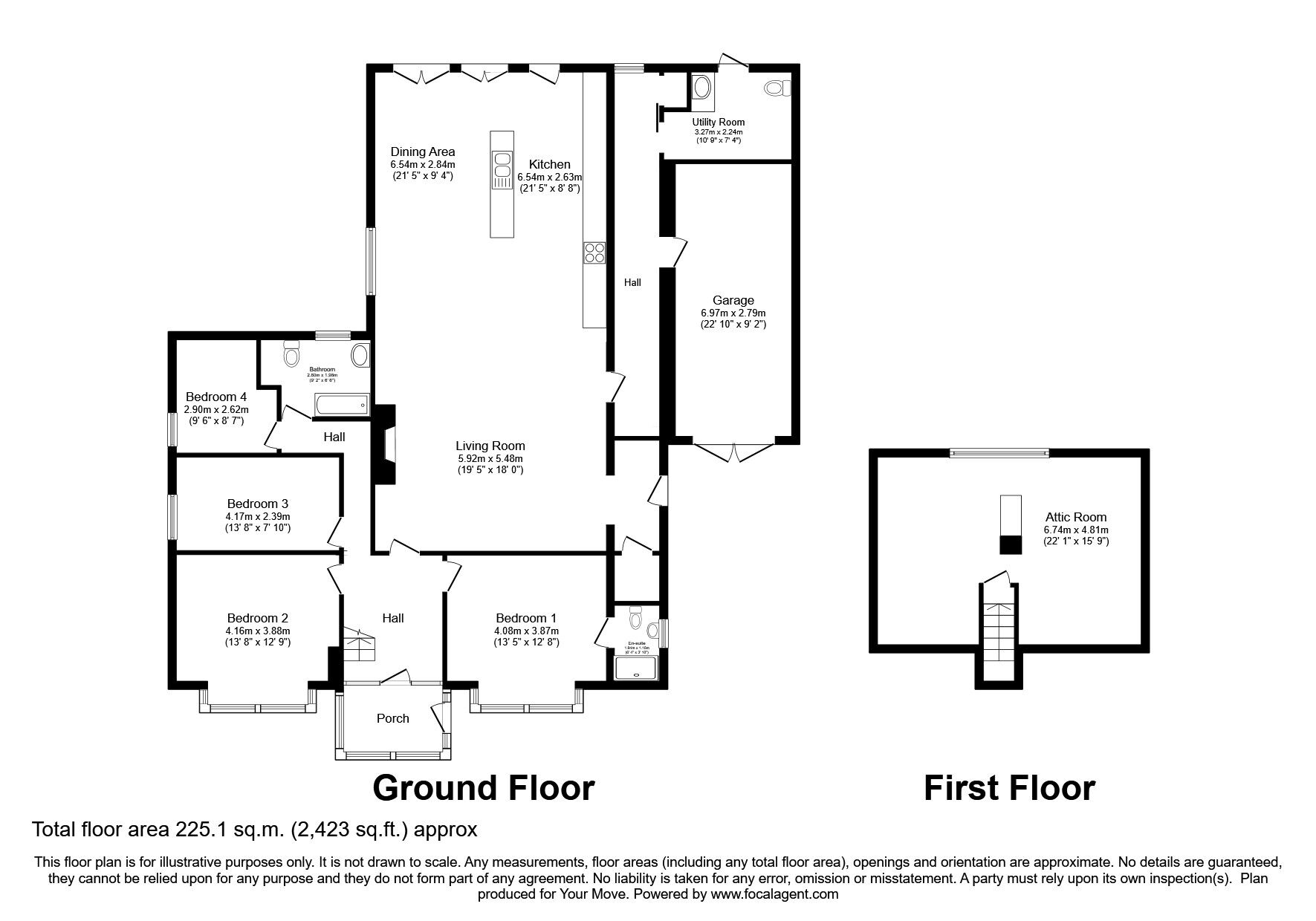 Floorplan of 4 bedroom Detached Bungalow for sale, Whinbarrow Lane, Aspatria, Wigton, CA7