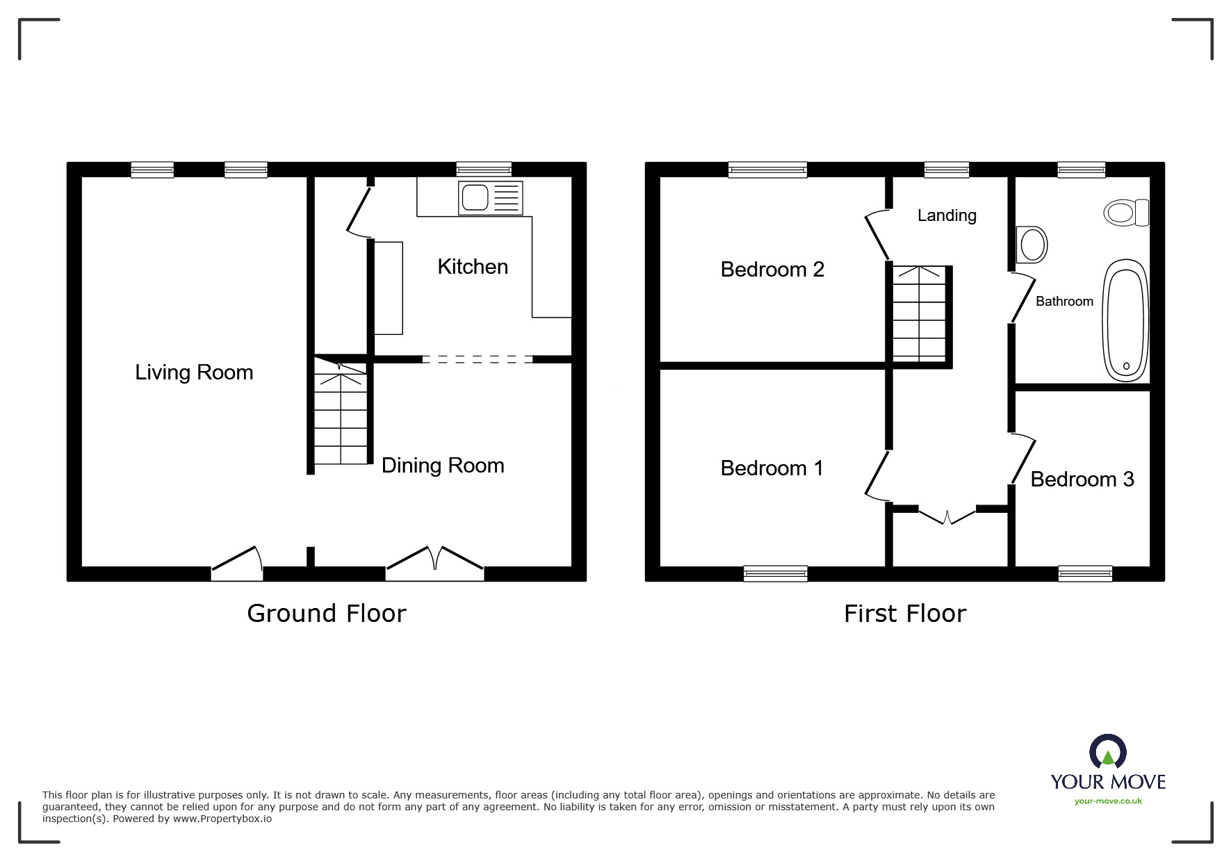Floorplan of 3 bedroom Semi Detached House for sale, Ireby, Wigton, Cumbria, CA7