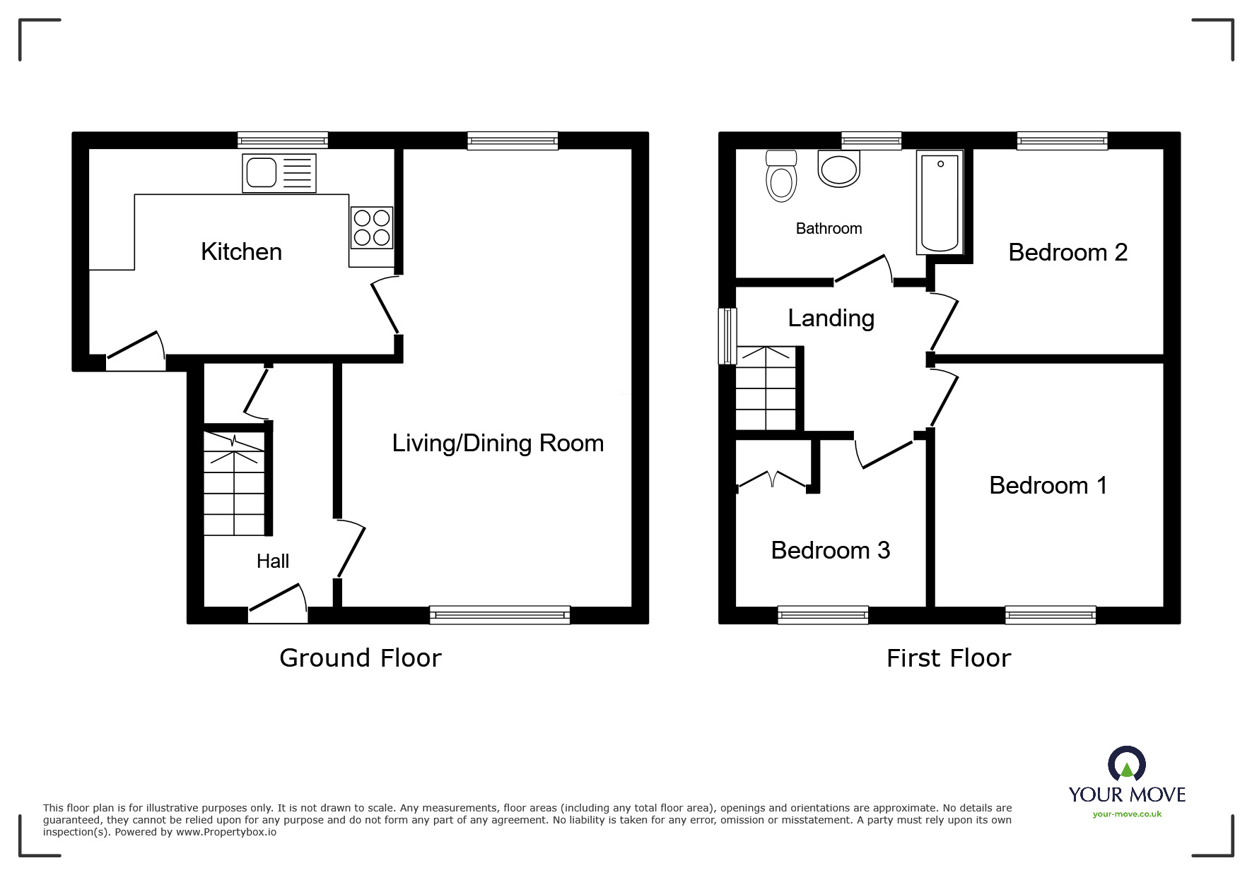 Floorplan of 3 bedroom Semi Detached House for sale, Friars Garth, Abbeytown, Cumbria, CA7