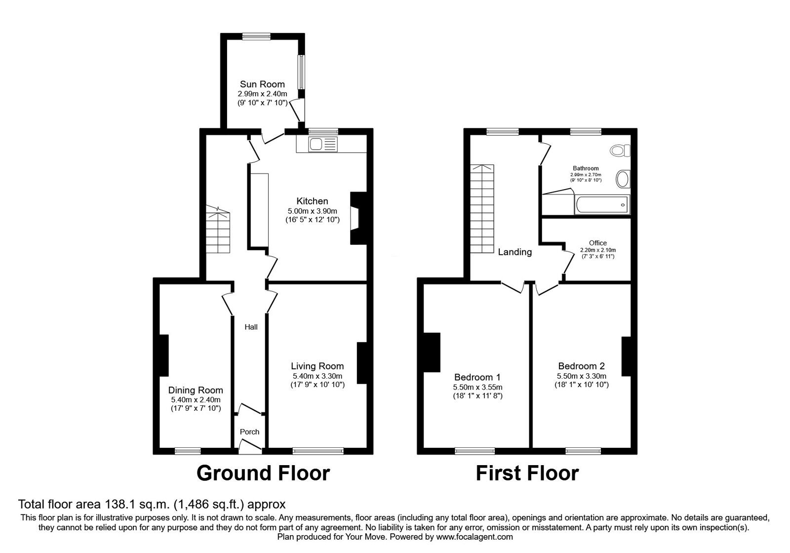 Floorplan of 2 bedroom Mid Terrace House for sale, West Street, Aspatria, Wigton, CA7