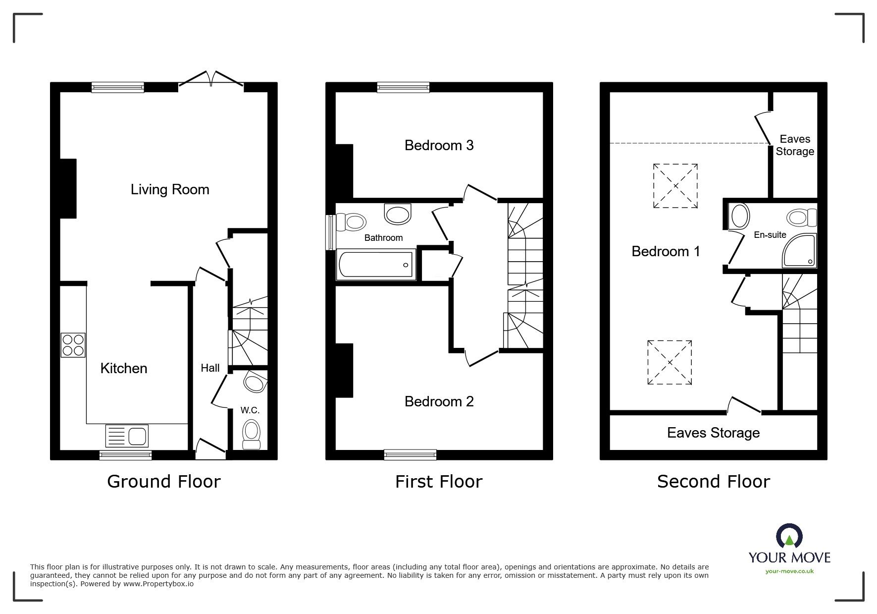 Floorplan of 3 bedroom End Terrace House for sale, Main Street, Abbeytown, Cumbria, CA7