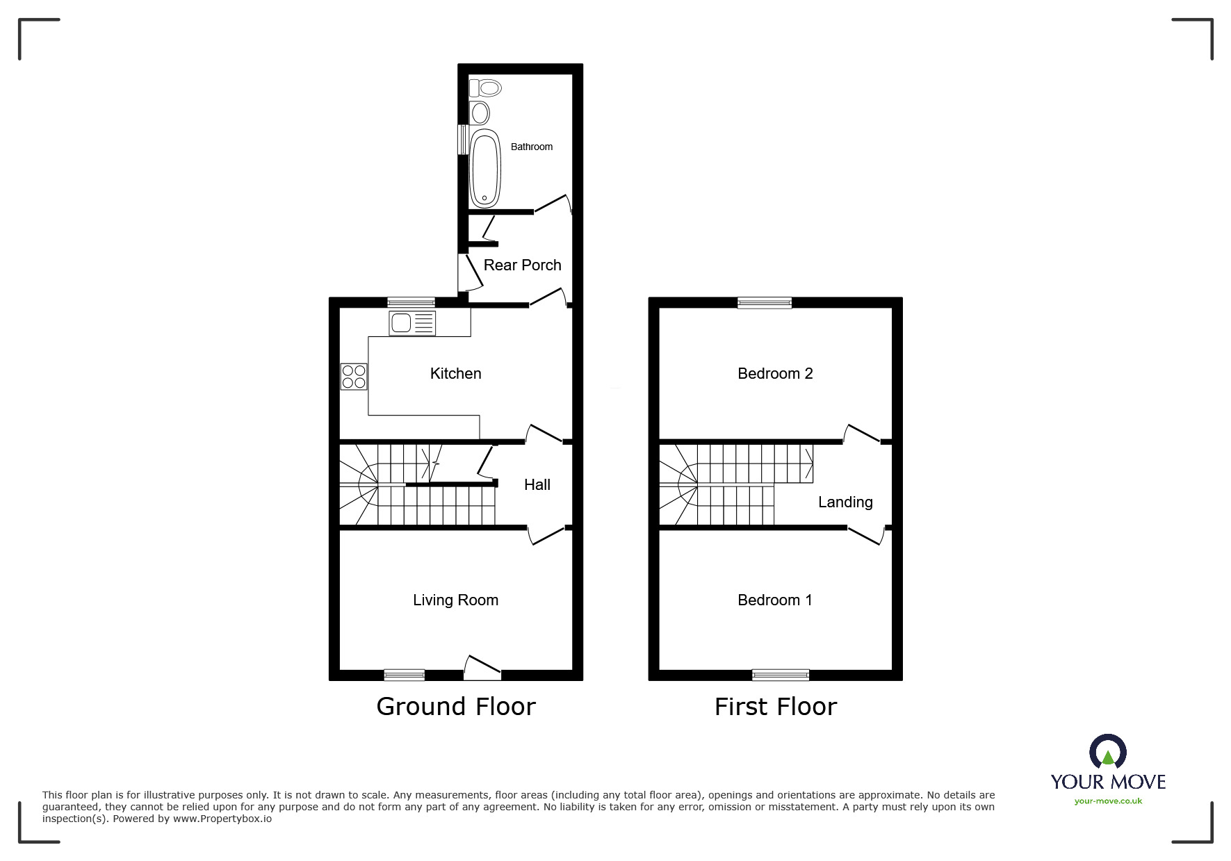 Floorplan of 2 bedroom End Terrace House for sale, Brough Street, Aspatria, Cumbria, CA7