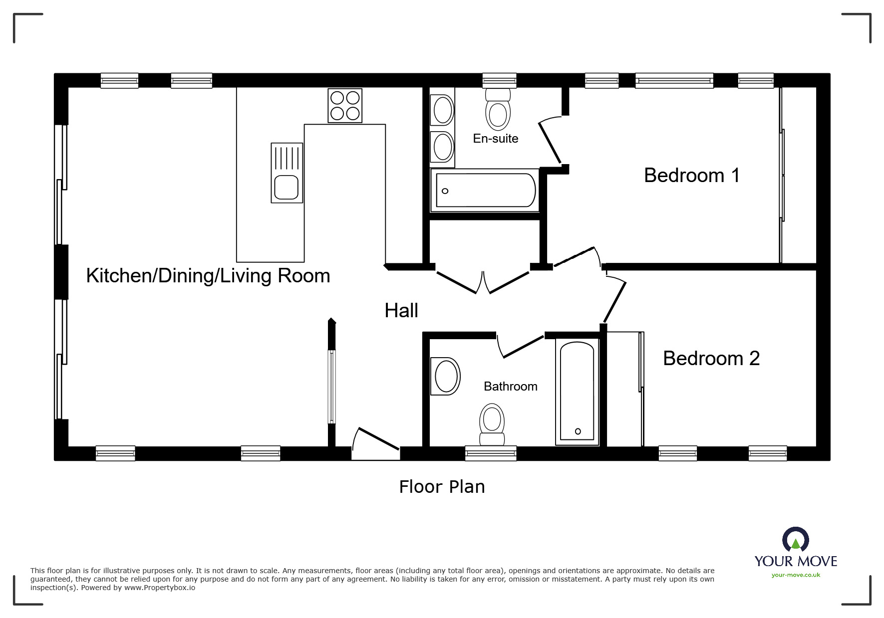 Floorplan of 2 bedroom Detached Property for sale, Meadow View Park, Skinburness Drive, Wigton, CA7