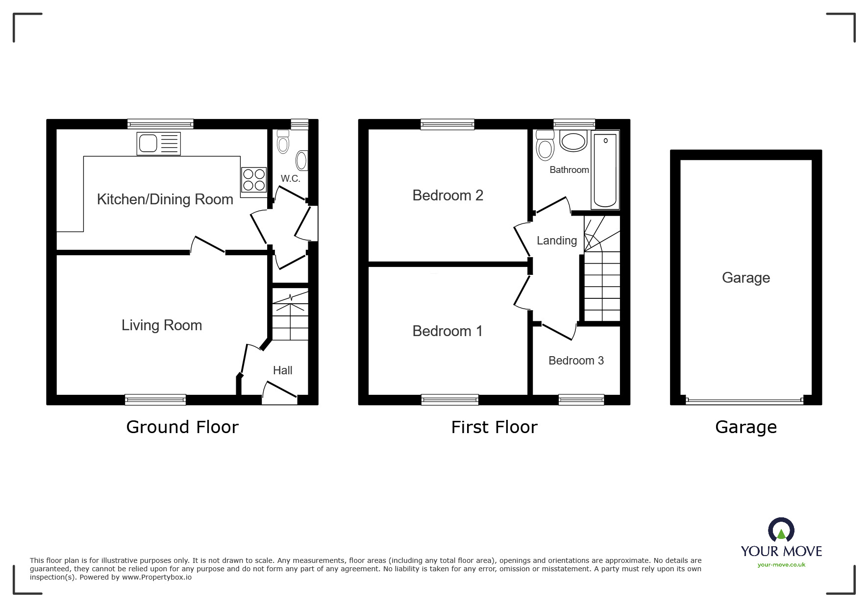 Floorplan of 3 bedroom Semi Detached House for sale, Scholars Green, Wigton, Cumbria, CA7