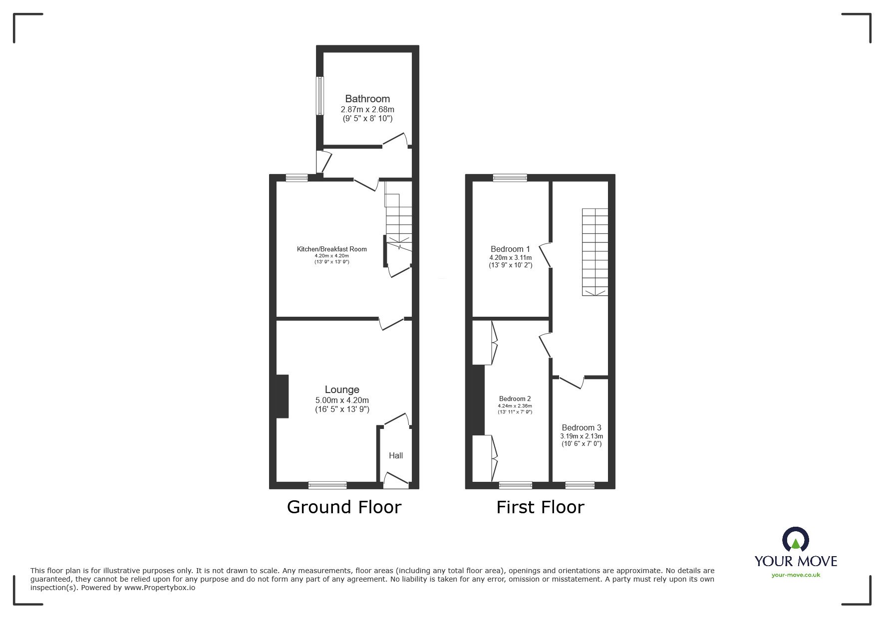 Floorplan of 3 bedroom Mid Terrace House to rent, Wampool Street, Silloth, Cumbria, CA7