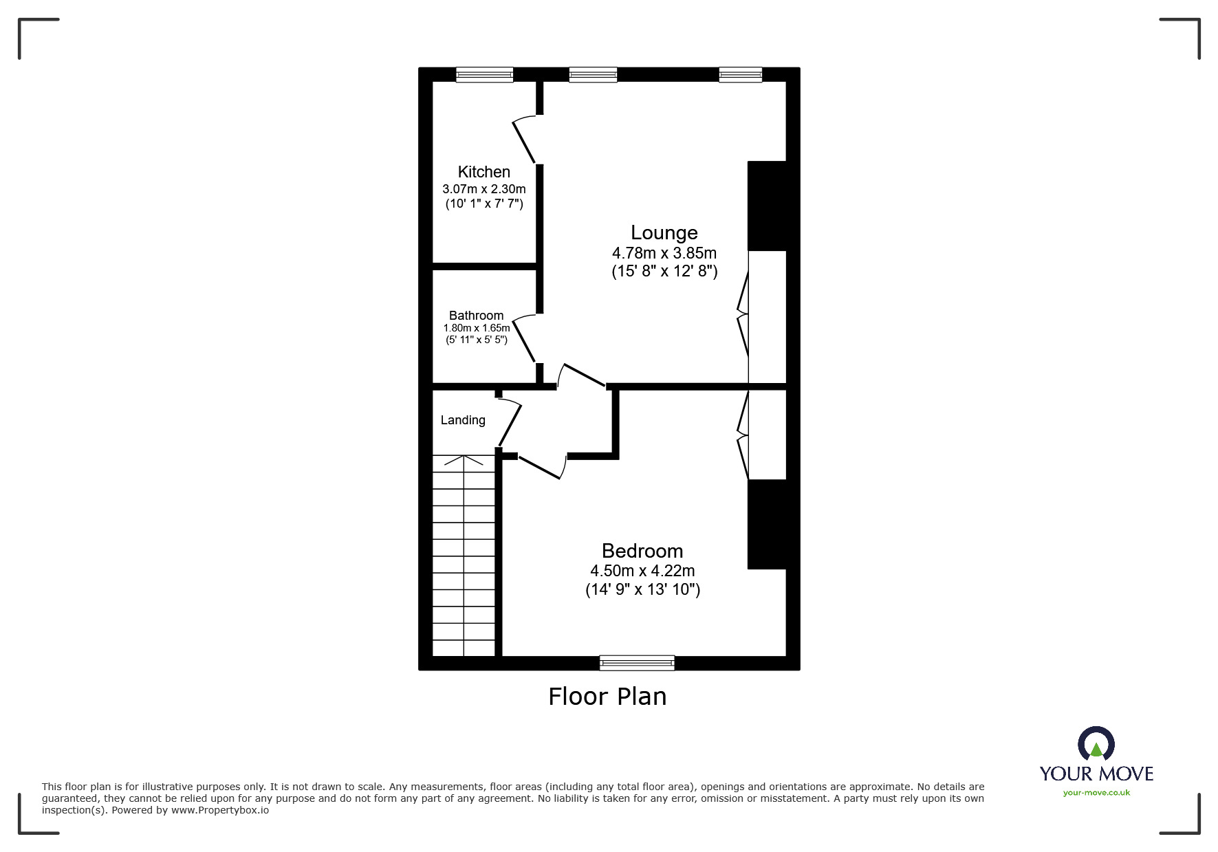 Floorplan of 1 bedroom End Terrace Flat to rent, King Street, Wigton, Cumbria, CA7