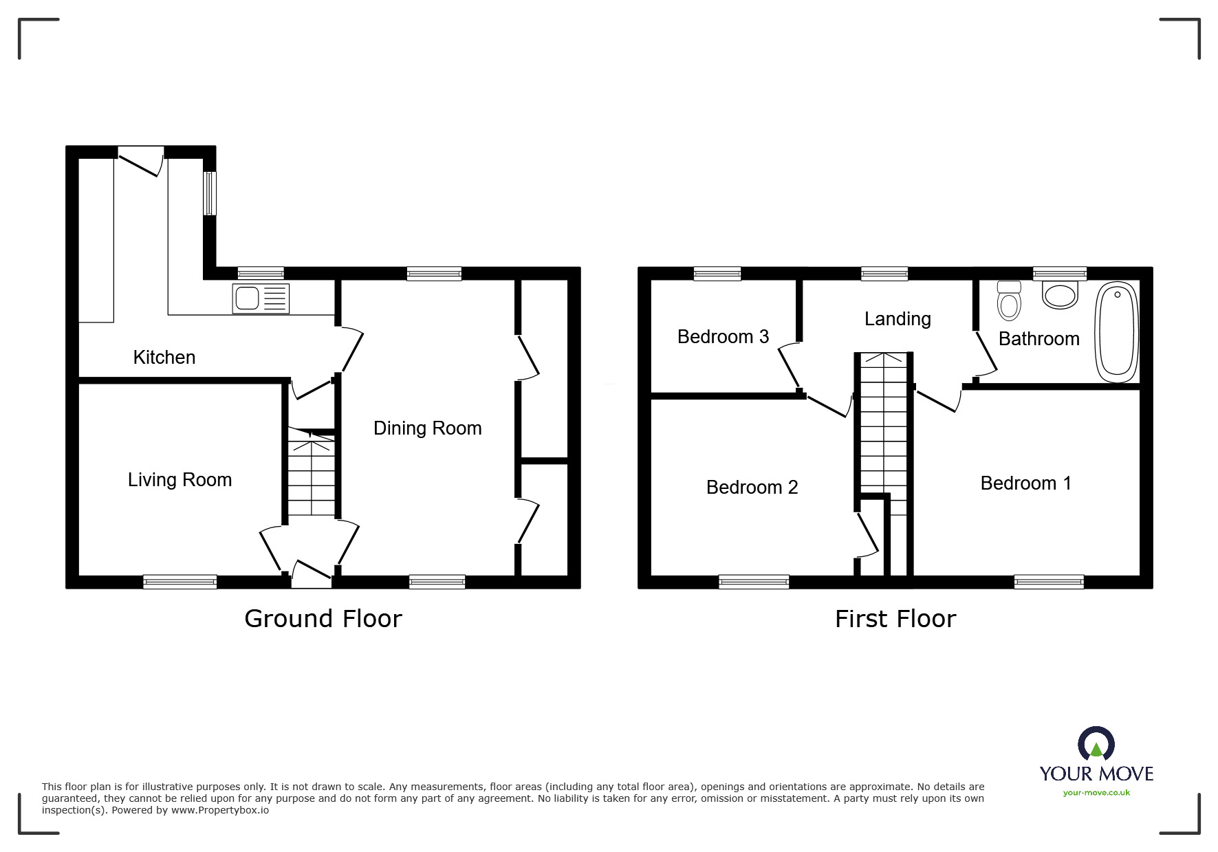 Floorplan of 3 bedroom Semi Detached House for sale, North View, Aspatria, Cumbria, CA7