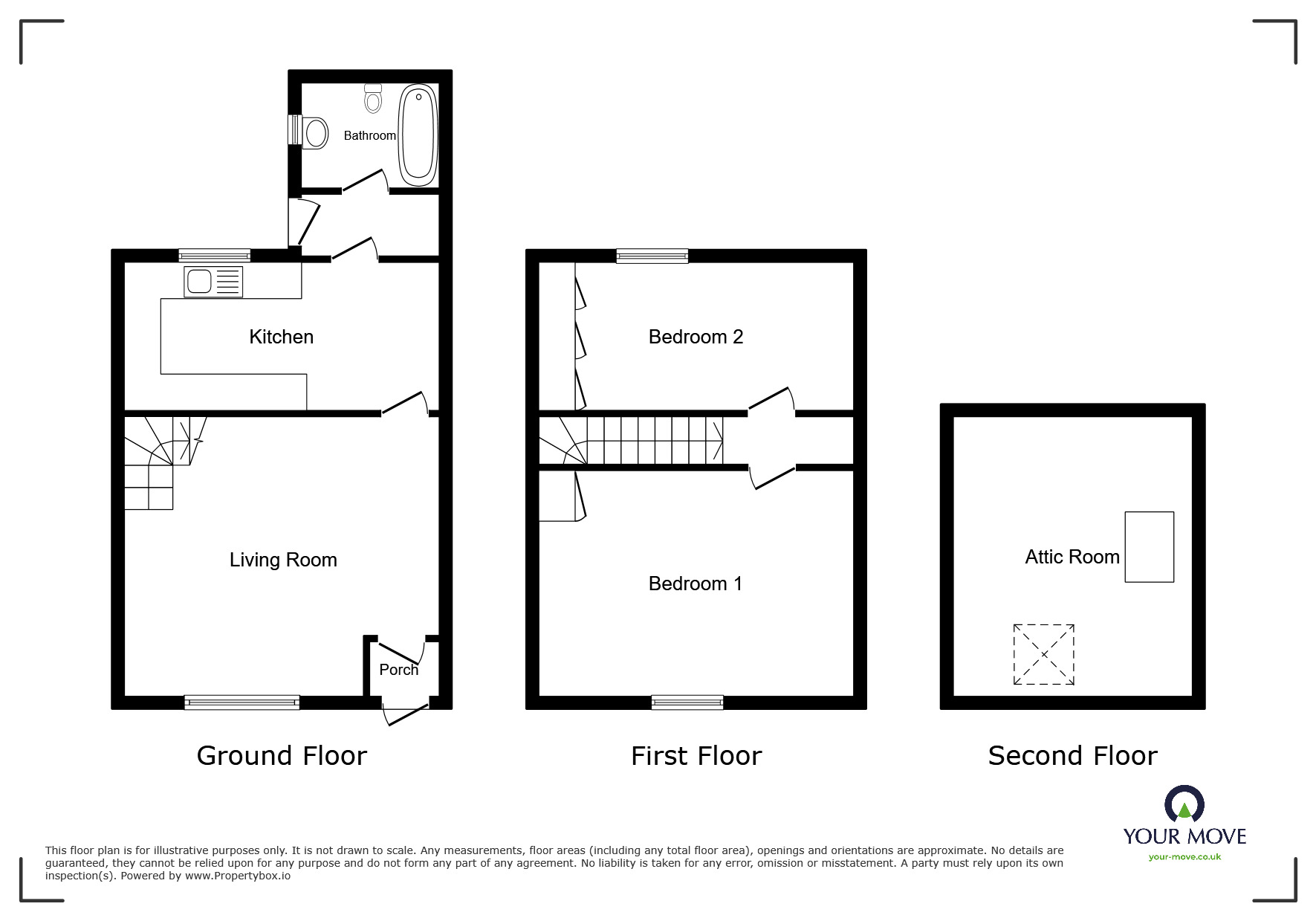 Floorplan of 2 bedroom Mid Terrace House for sale, Waver Street, Silloth, Cumbria, CA7