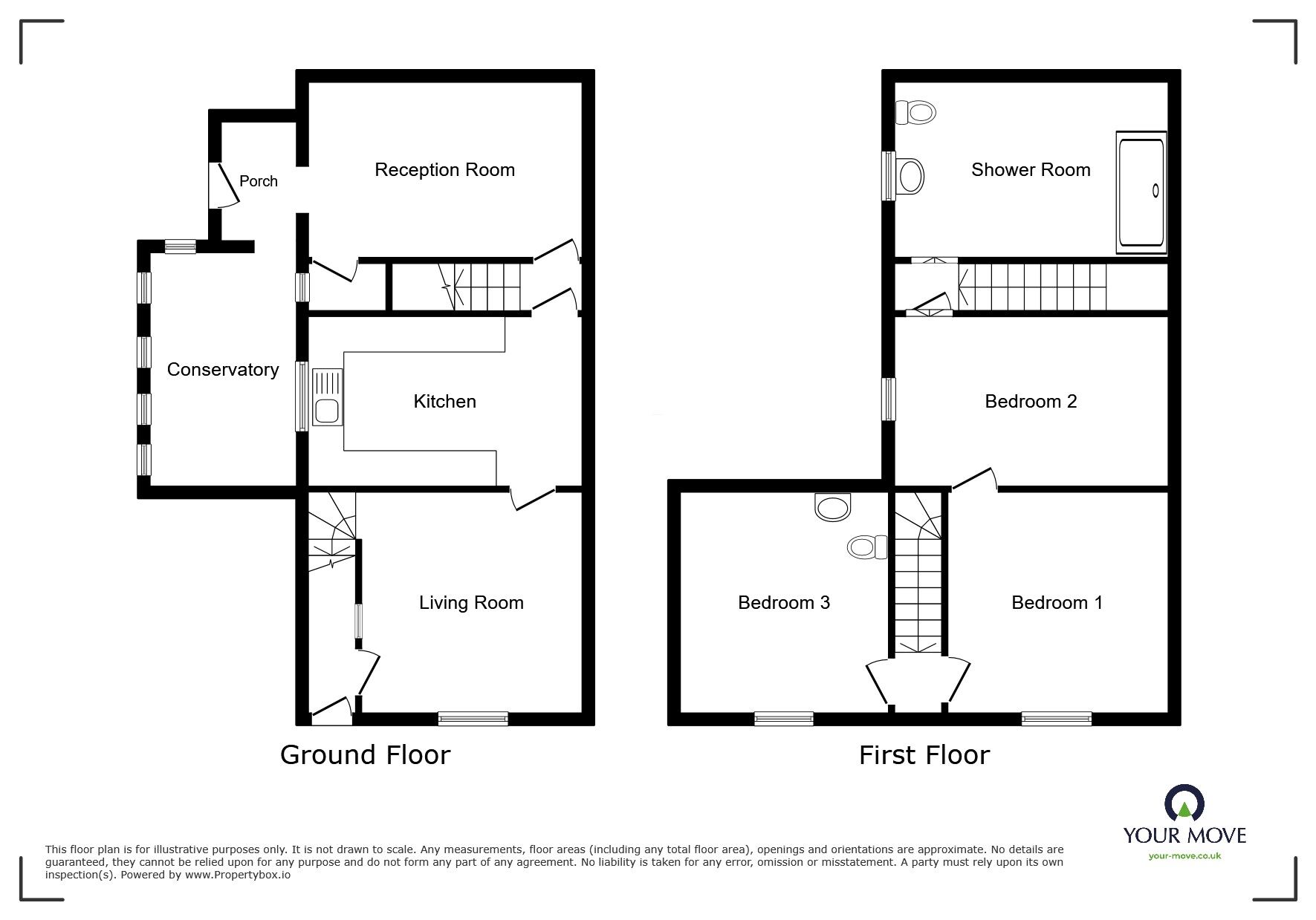 Floorplan of 3 bedroom Mid Terrace House for sale, Proctors Square, Wigton, Cumbria, CA7