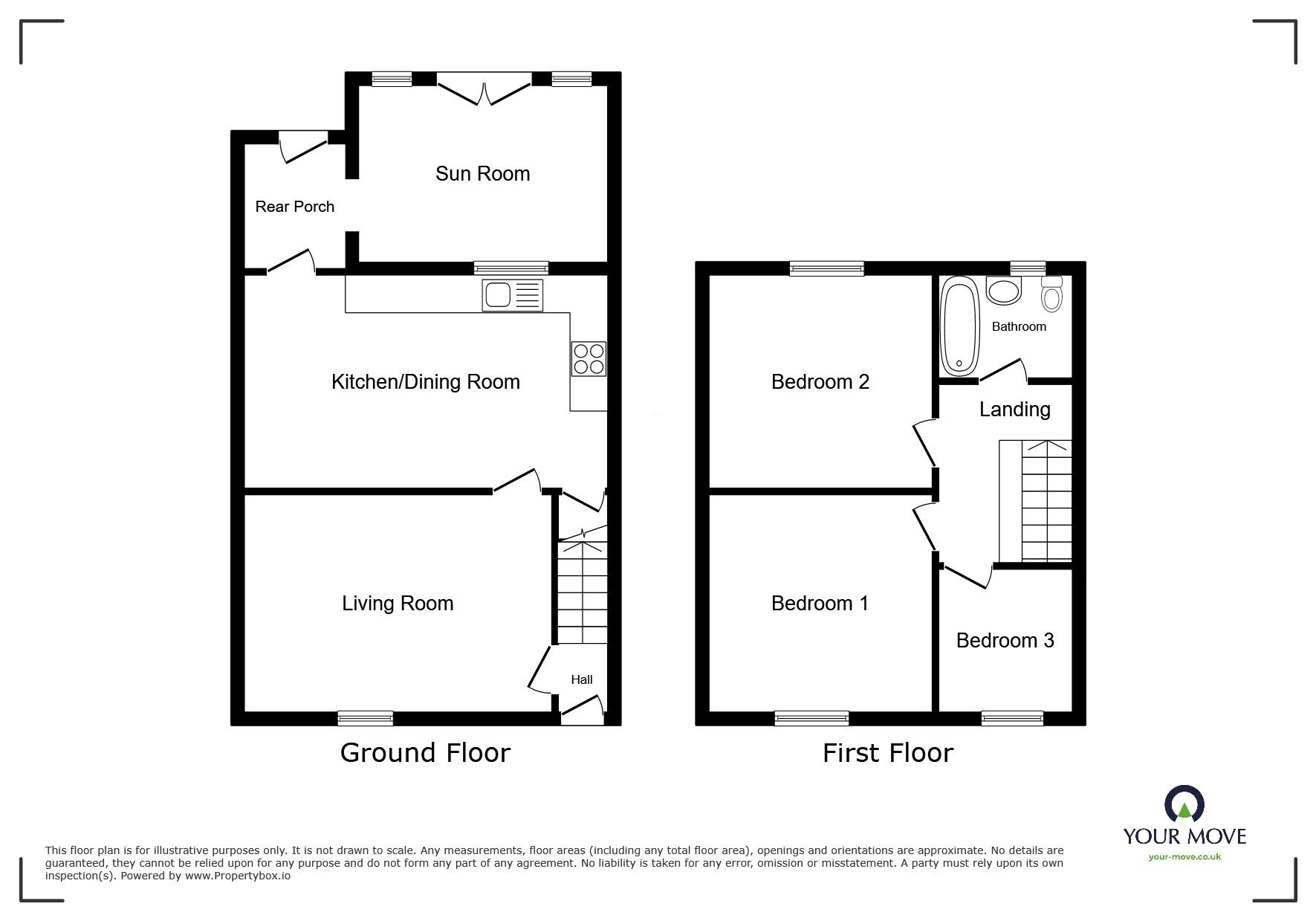 Floorplan of 3 bedroom Mid Terrace House for sale, Eden Close, Wigton, Cumbria, CA7