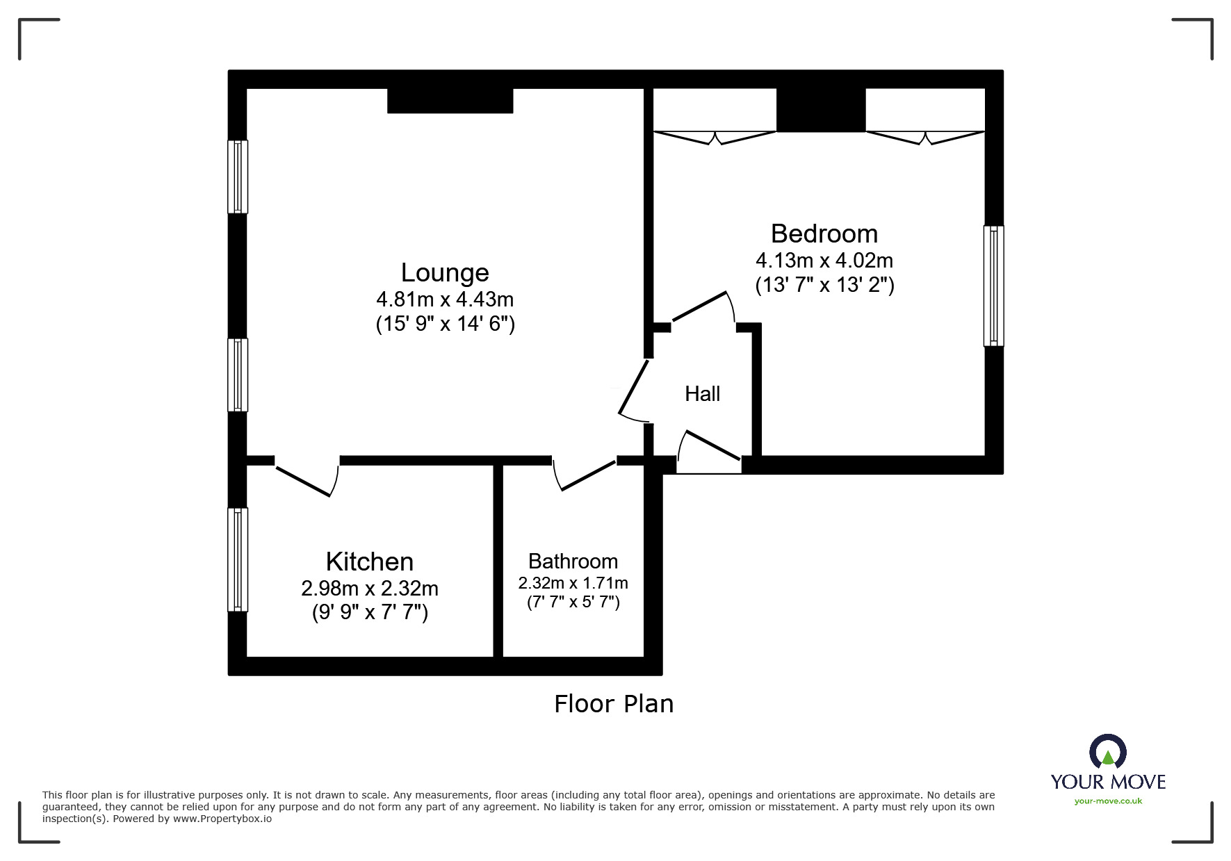 Floorplan of 1 bedroom  Flat to rent, King Street, Wigton, Cumbria, CA7