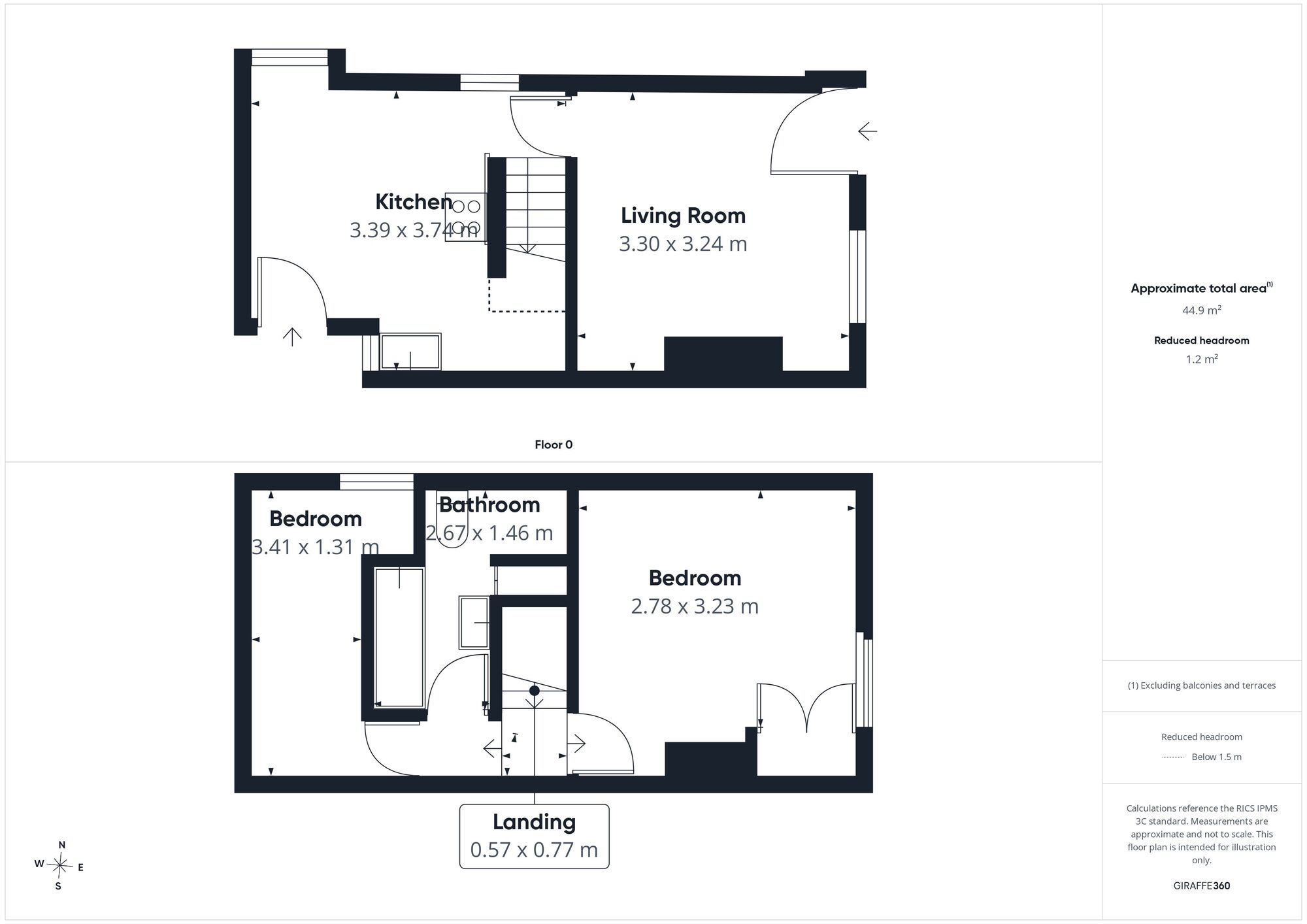 Floorplan of 2 bedroom Mid Terrace House to rent, William Street, Wigton, Cumbria, CA7