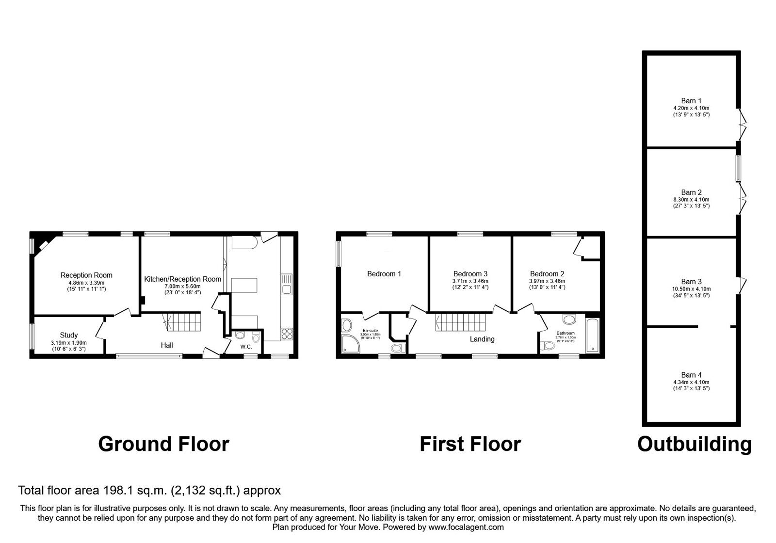 Floorplan of 3 bedroom Semi Detached House for sale, Kirkbride, Wigton, Cumbria, CA7