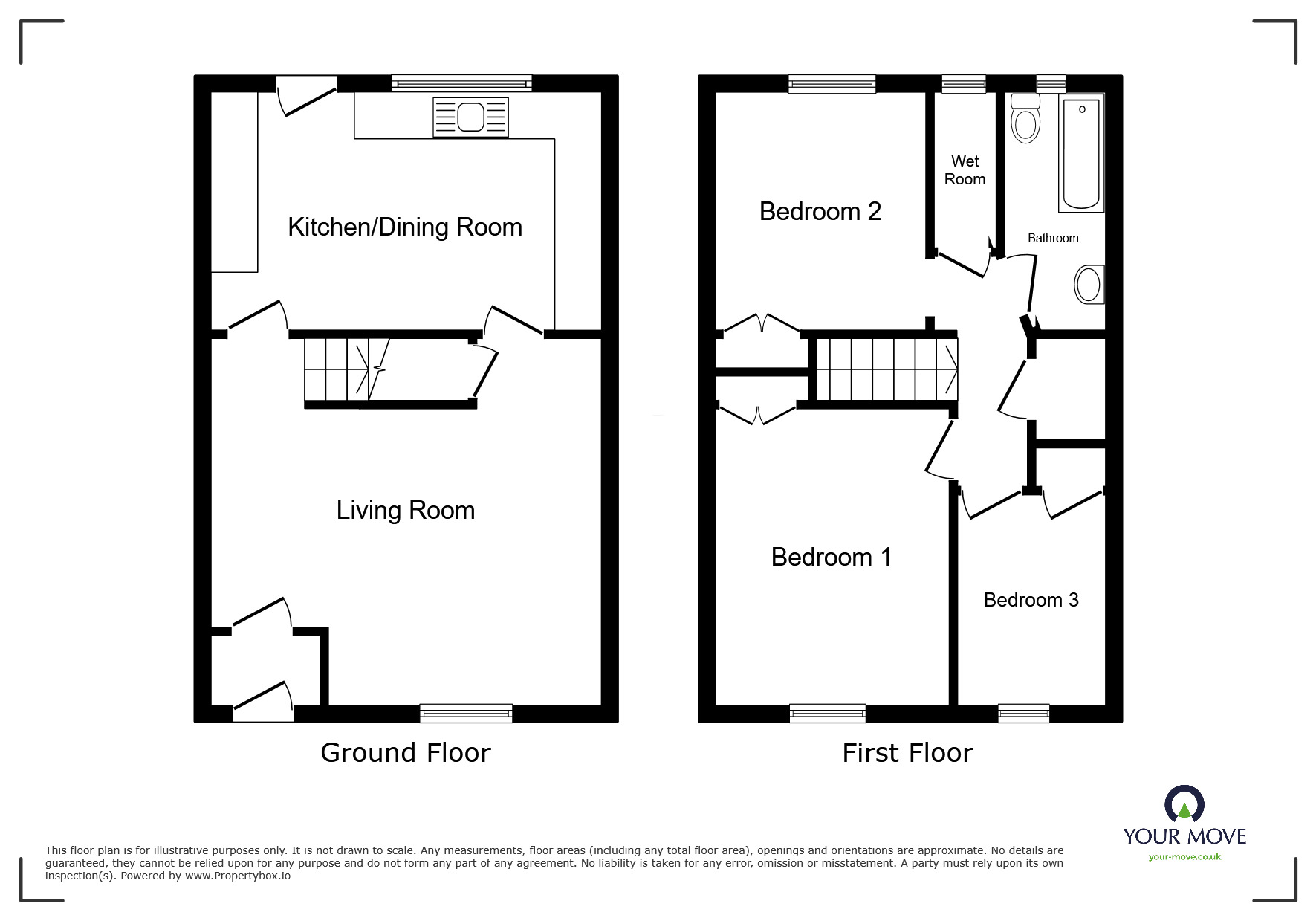 Floorplan of 3 bedroom End Terrace House for sale, Manor Court, West Street, Cumbria, CA7