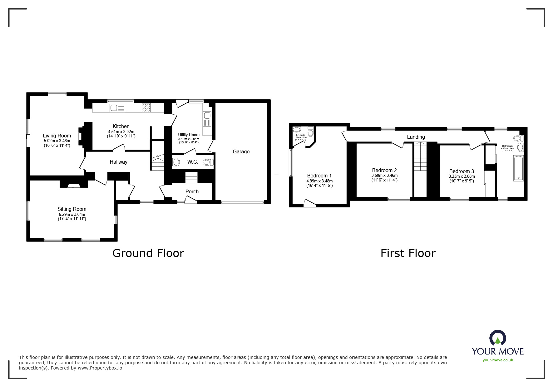 Floorplan of 3 bedroom Semi Detached House for sale, Lowmoor Road, Wigton, Cumbria, CA7