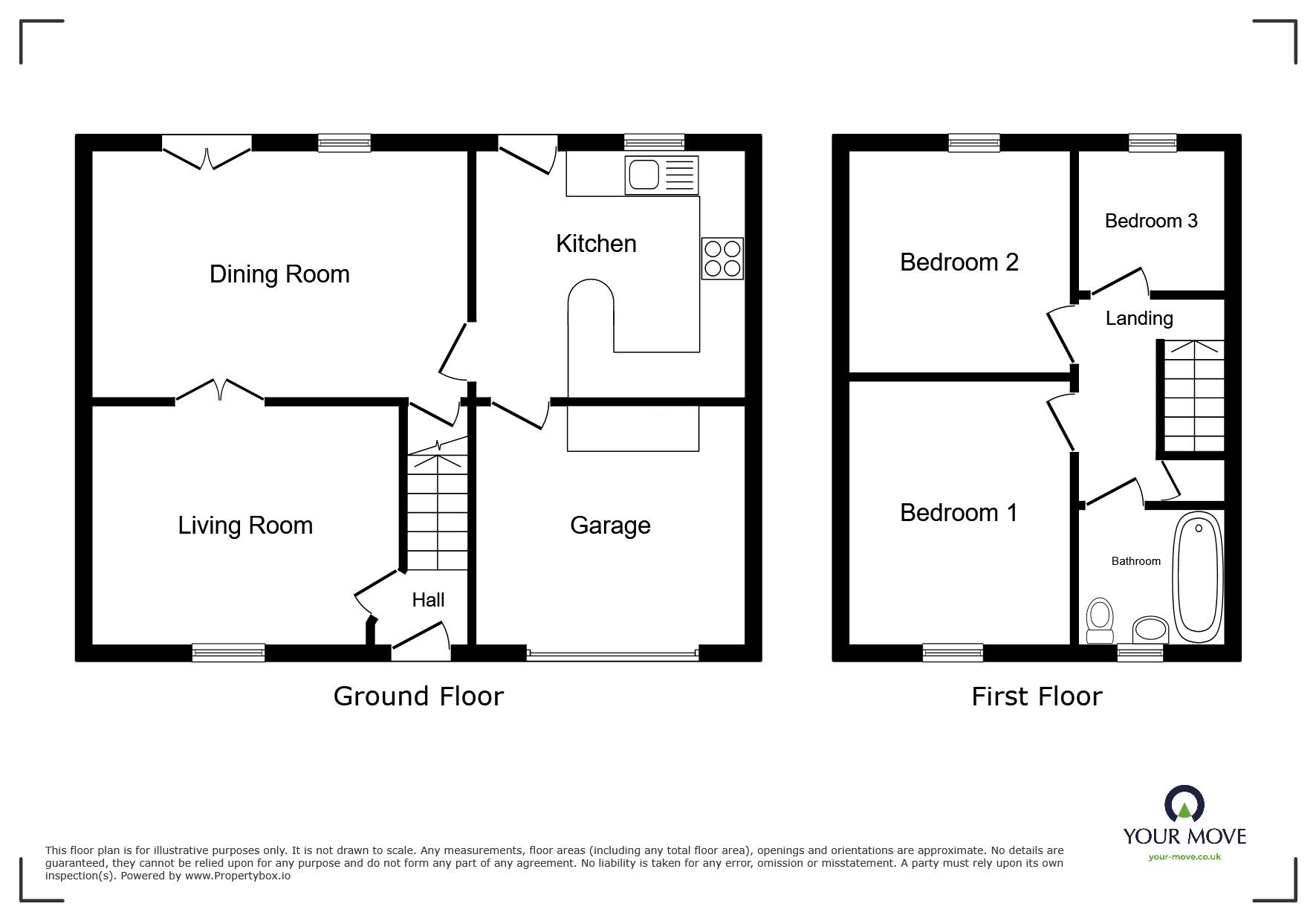 Floorplan of 3 bedroom Semi Detached House for sale, Springfields, Wigton, Cumbria, CA7