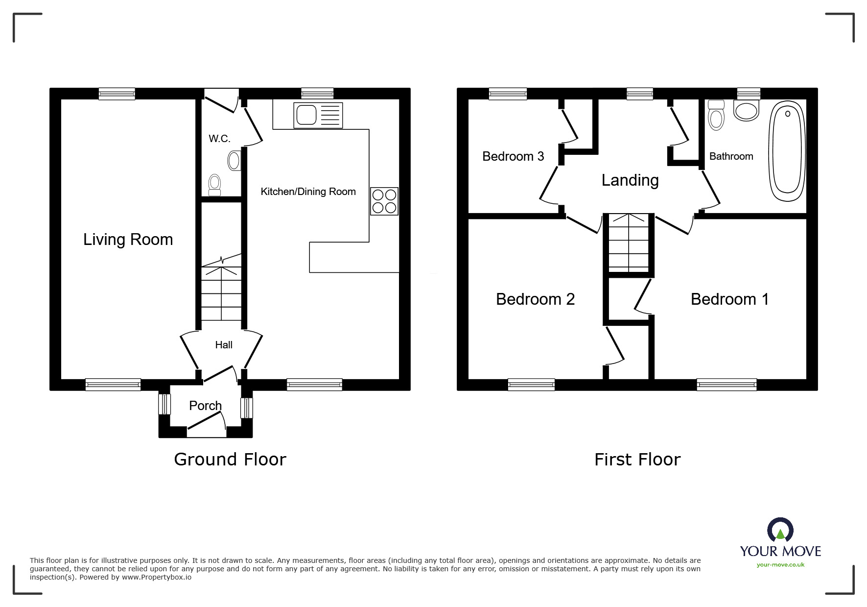 Floorplan of 3 bedroom Semi Detached House for sale, The Crofts, Bothel, Cumbria, CA7